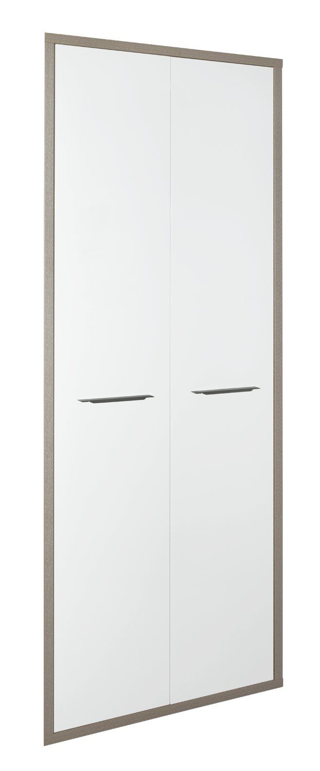 Composad Schranktür Türen 2er Set DISEGNO, B 75 cm x H 210 cm, Weiß, (2 St., 2er Set), mit Griffleisten