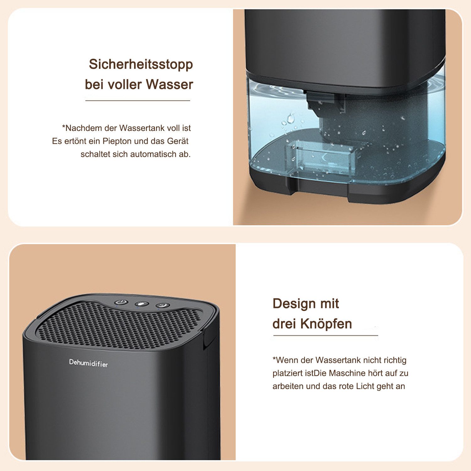 REDOM Luftentfeuchter Raumentfeuchter Elektrisch mit LED-Lichtern Kompakten günstig online kaufen