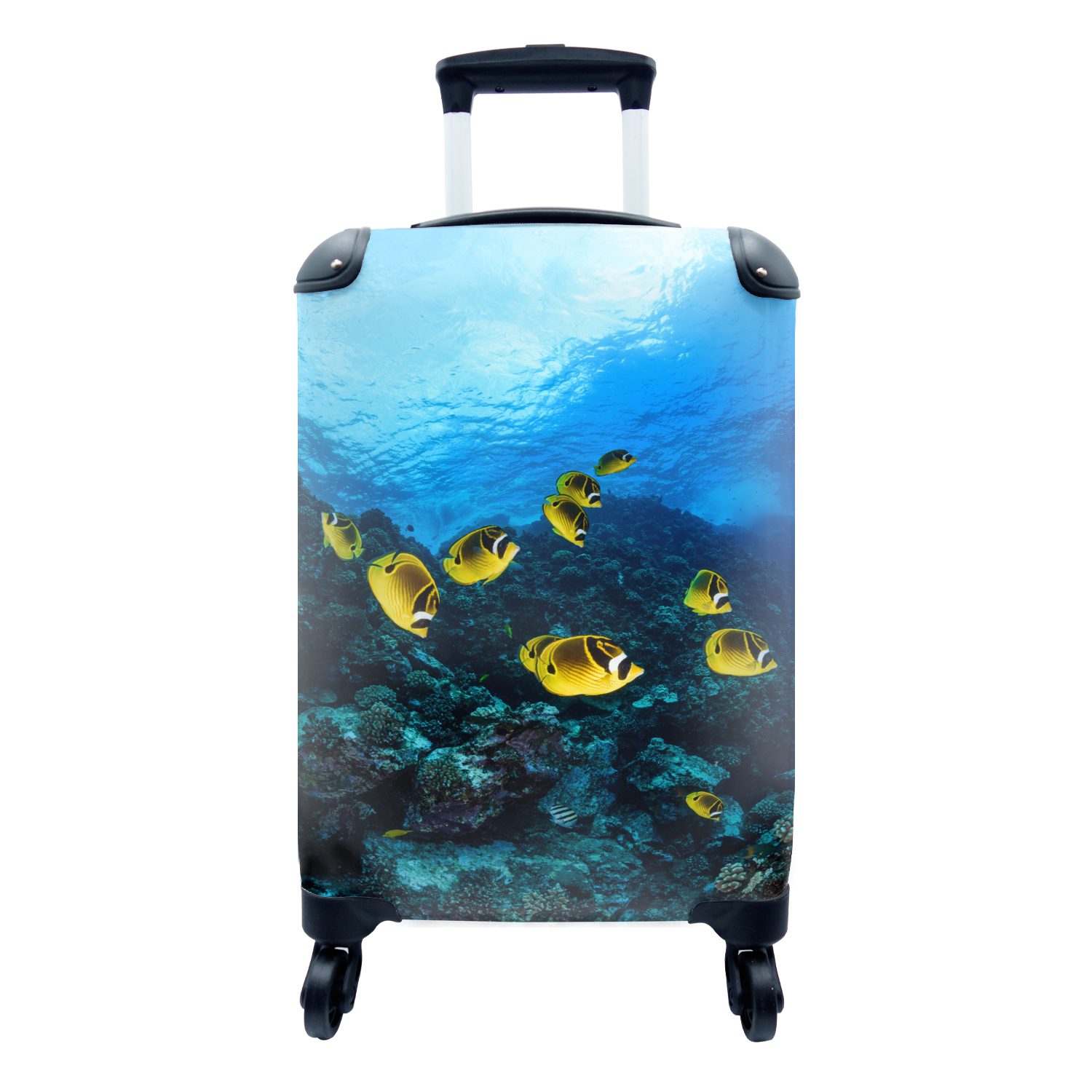 Hawaii, Fische Rollen, - Ferien, MuchoWow Trolley, Gruppe mit Reisetasche rollen, Handgepäckkoffer für Handgepäck - Reisekoffer 4