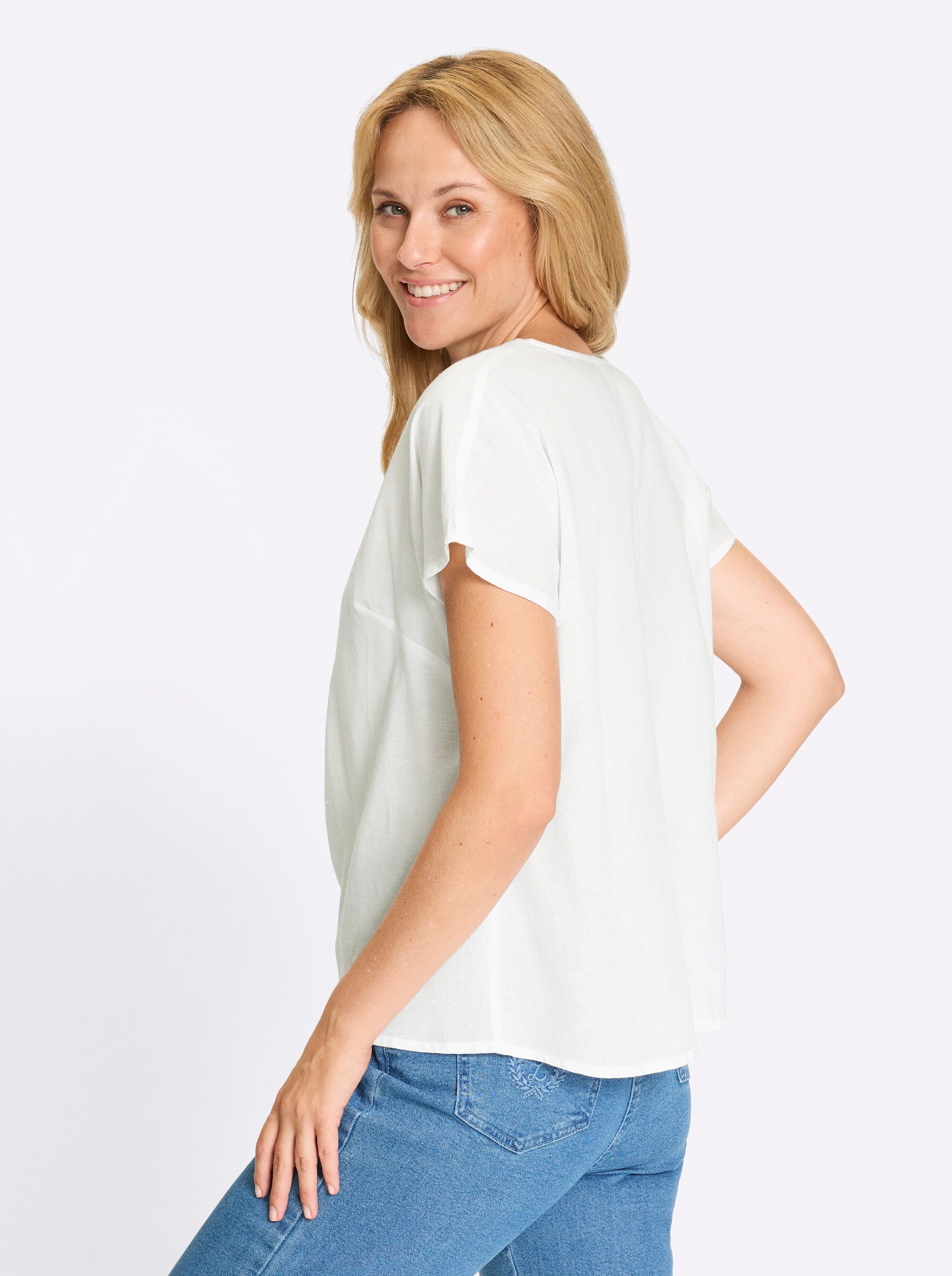 Sieh an! Klassische Bluse Schlupfbluse . günstig online kaufen