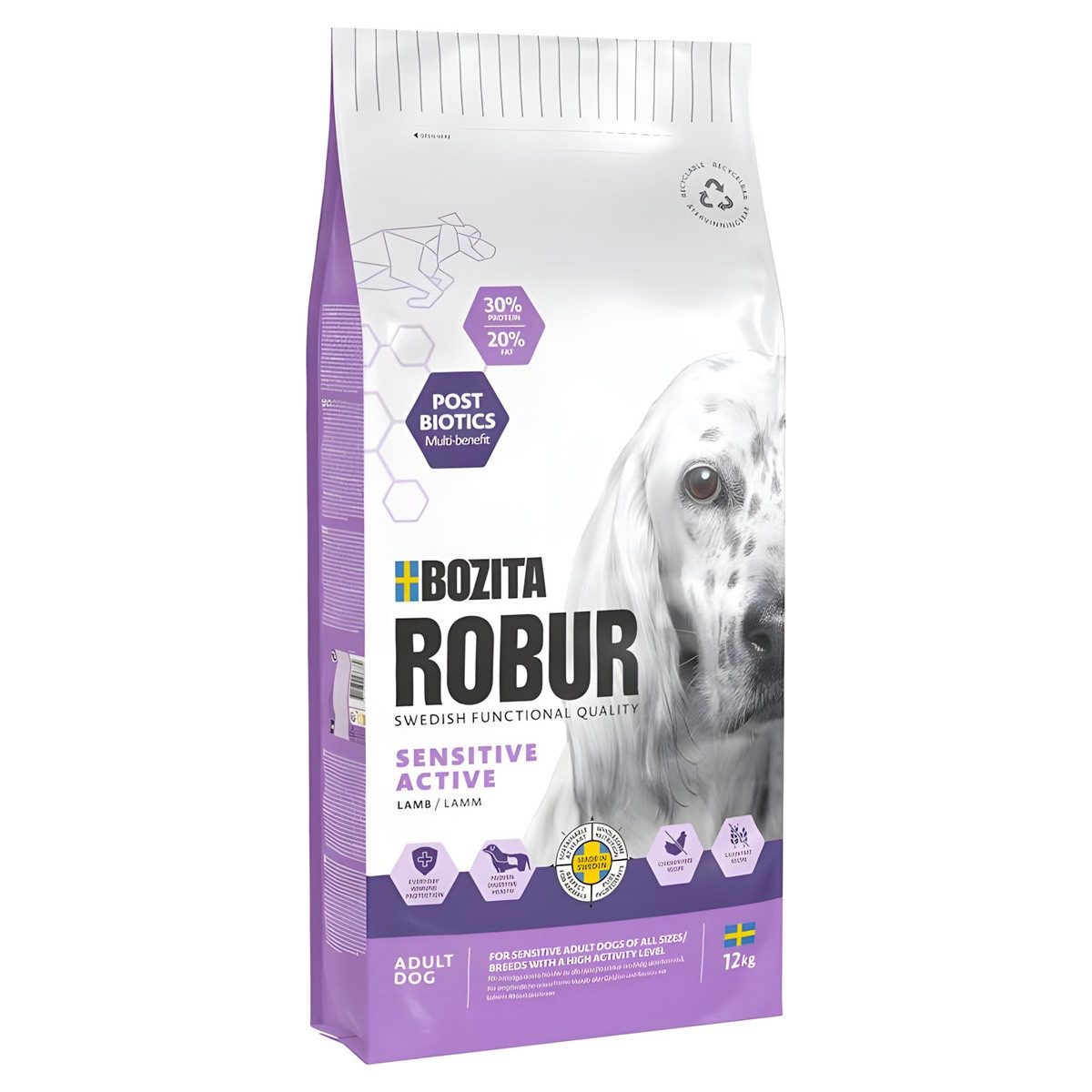 Bozita Robur Sensitive Grain Free Active Lamm 12 kg, Trockenfutter für: Hund