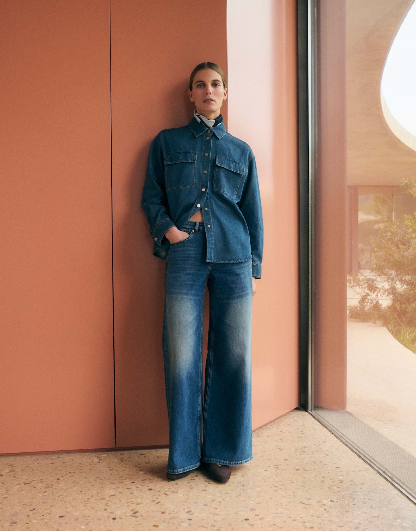 someday Langarmbluse ZADDISON Regular aus Denim