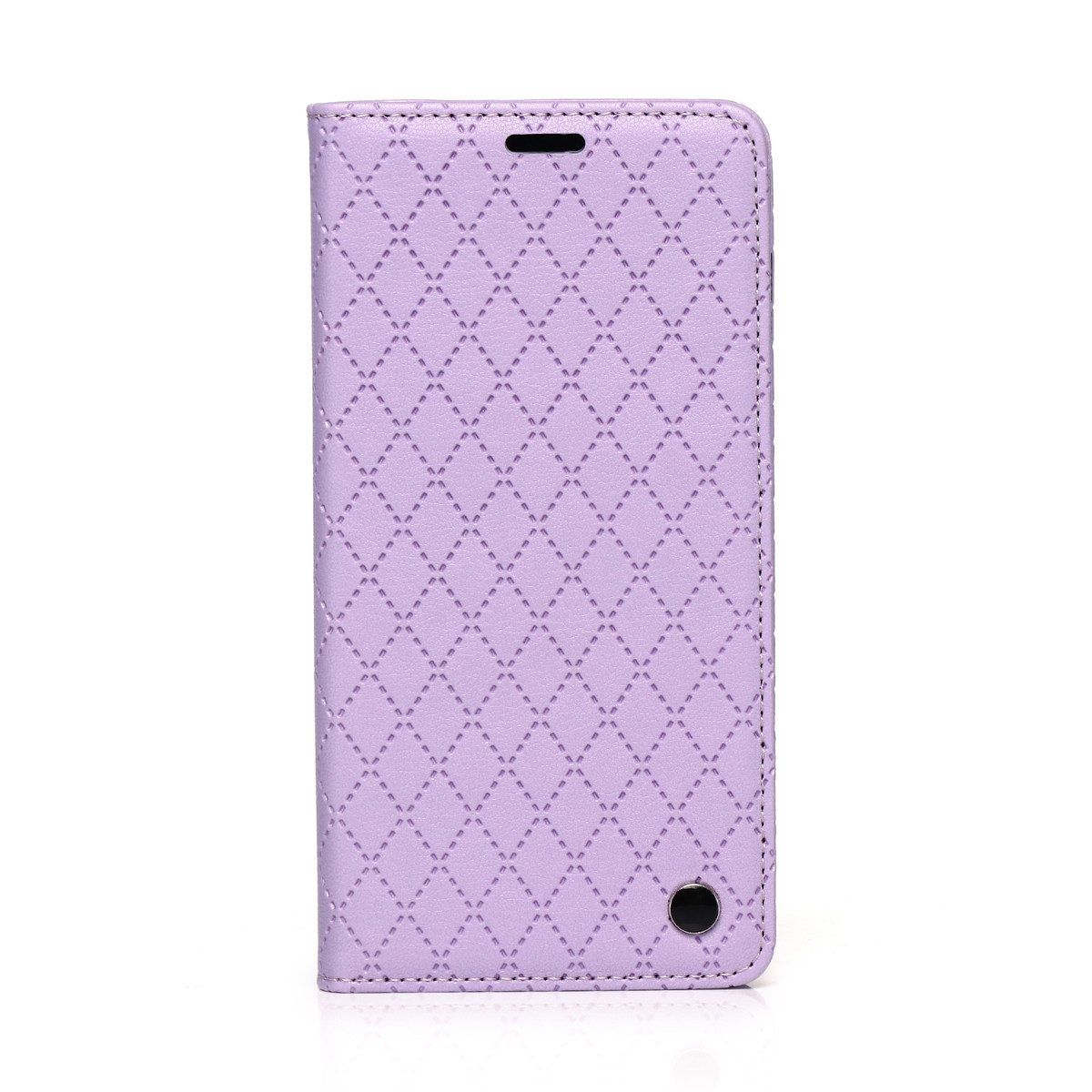 COFI 1453 Handyhülle Smart Caro für Samsung Galaxy A56 5G Violett Wallet Karomuster 6,7, Kariert mit Kartenfach und Standfunktion