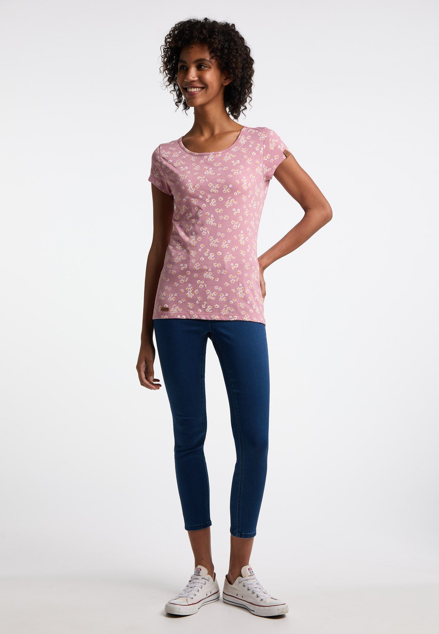 PINK & Nachhaltige FLOWER MINTT T-Shirt Vegane DUSTY Mode Ragwear