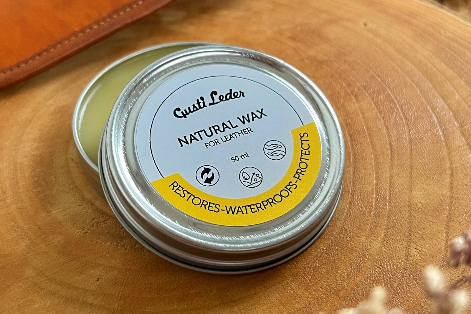 Gusti Leder Natural Beeswax Lederpflege 1 St) (Bienenwachs