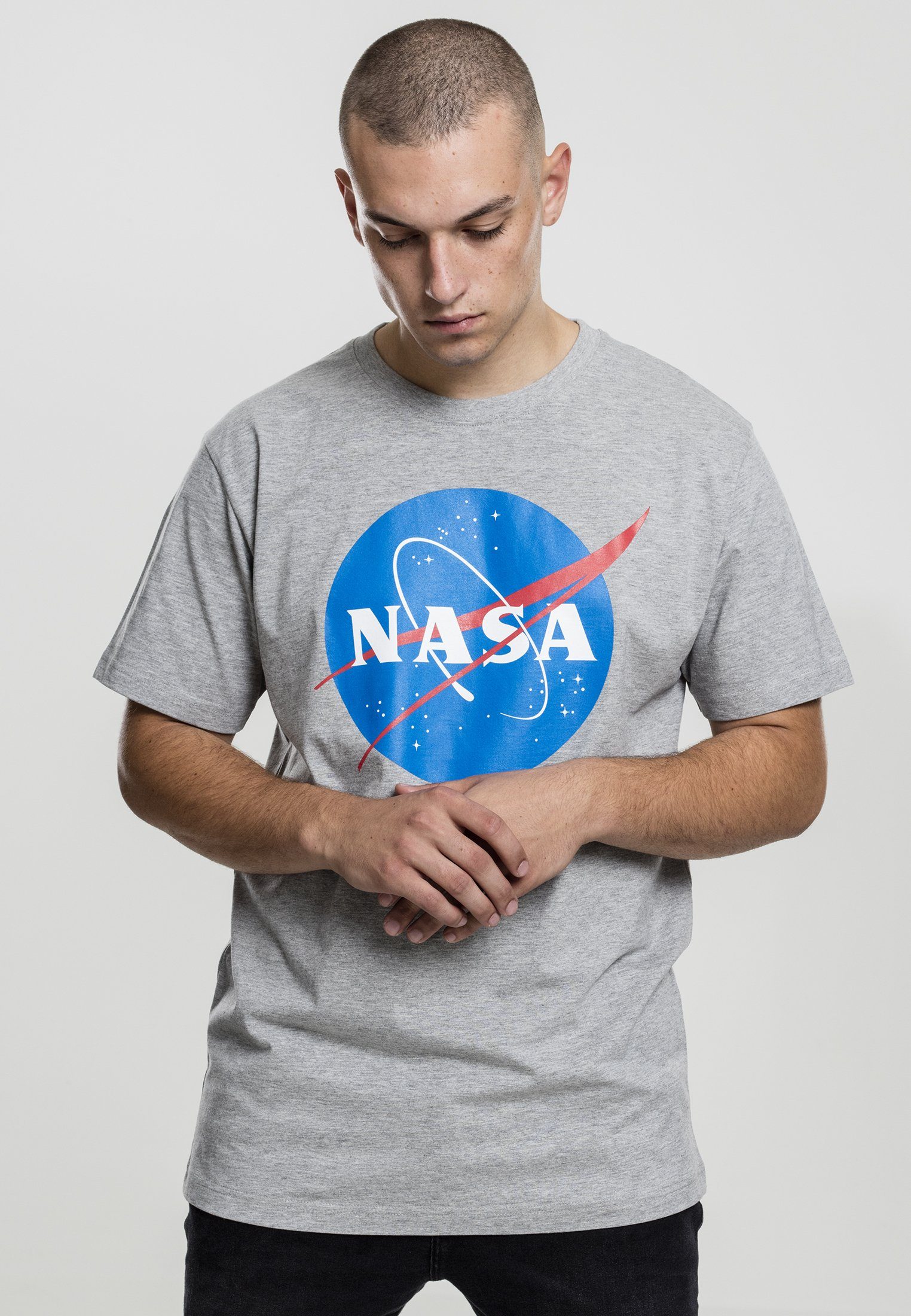 Tee NASA Herren MisterTee heathergrey Mister Tee T-Shirt (1-tlg)