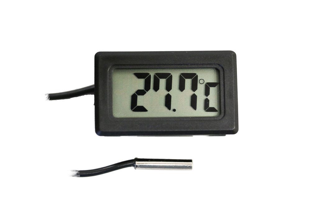 Terrarium M&S Digitales Thermometer mit Fühler (schwarz- eckig) (siehe Videoan