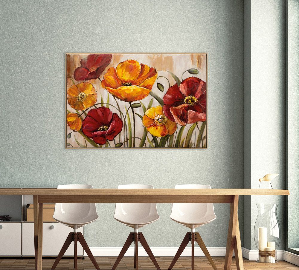 ArtUniverse Gemälde Tolle Mohnblumen 82 x 122 cm, Naturmotiv