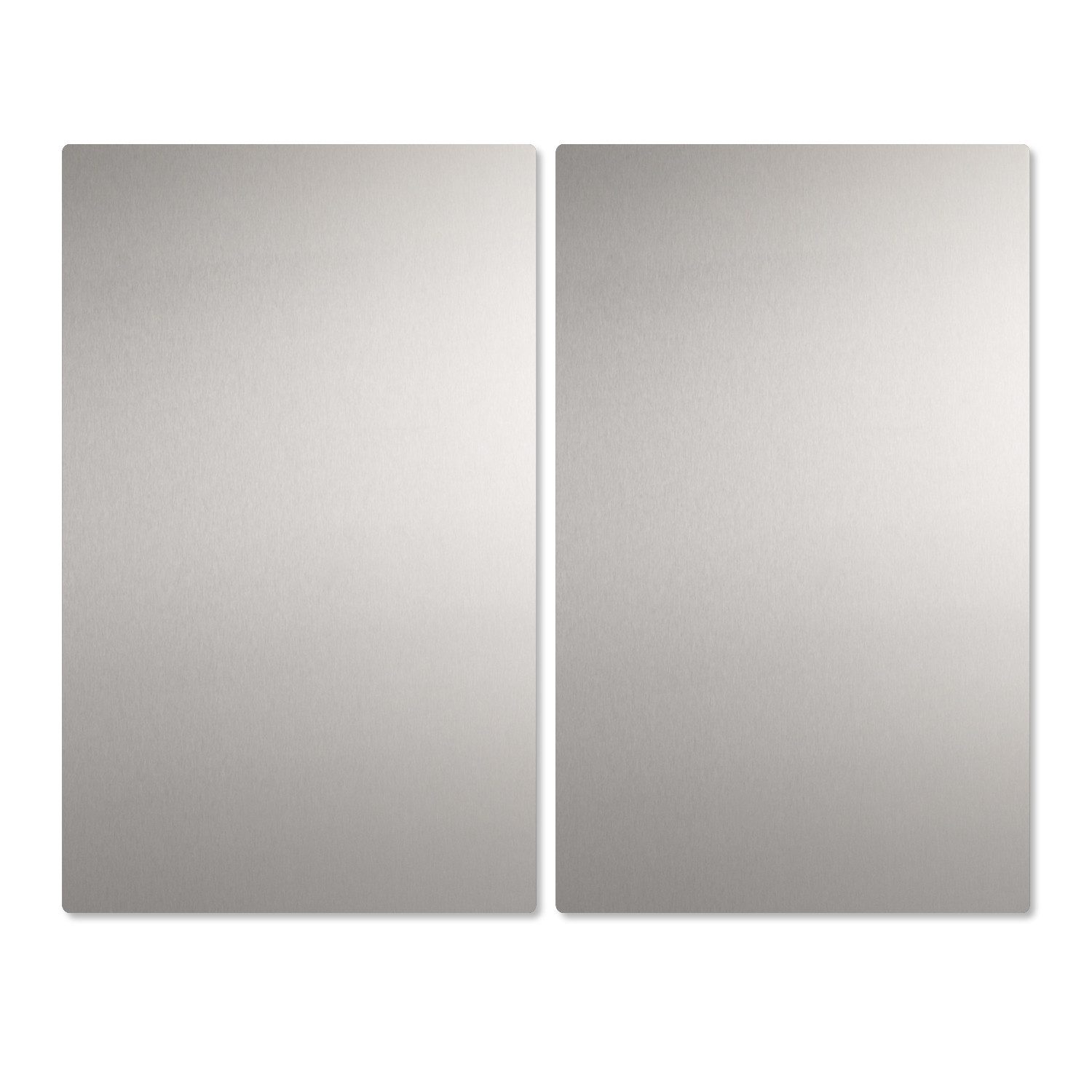 bremermann Herd-Abdeckplatte 2er Herdabdeckplatte 2in1 aus Edelstahl // gleichzeitig Wandspritzsch, Edelstahl, (2 tlg)