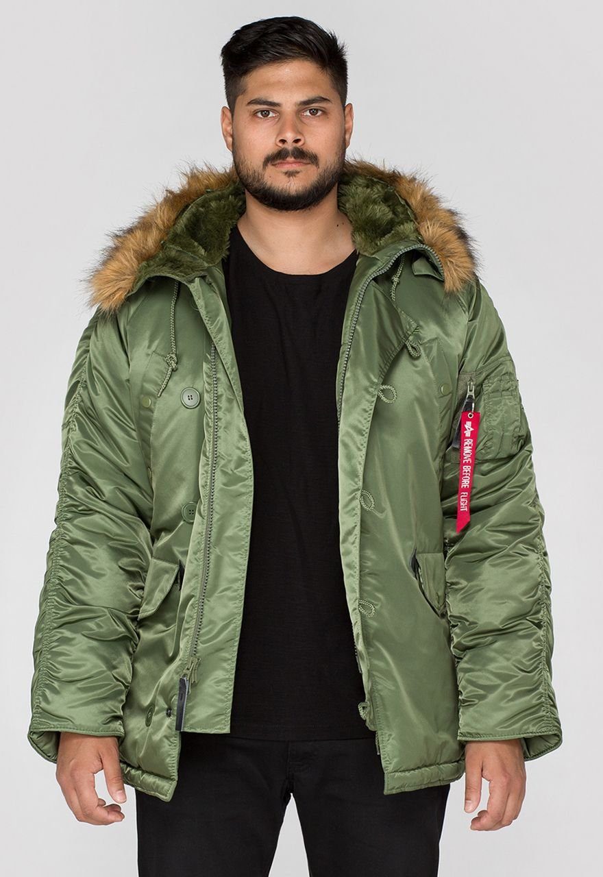 N3B Industries sage-green Kurzjacke Alpha