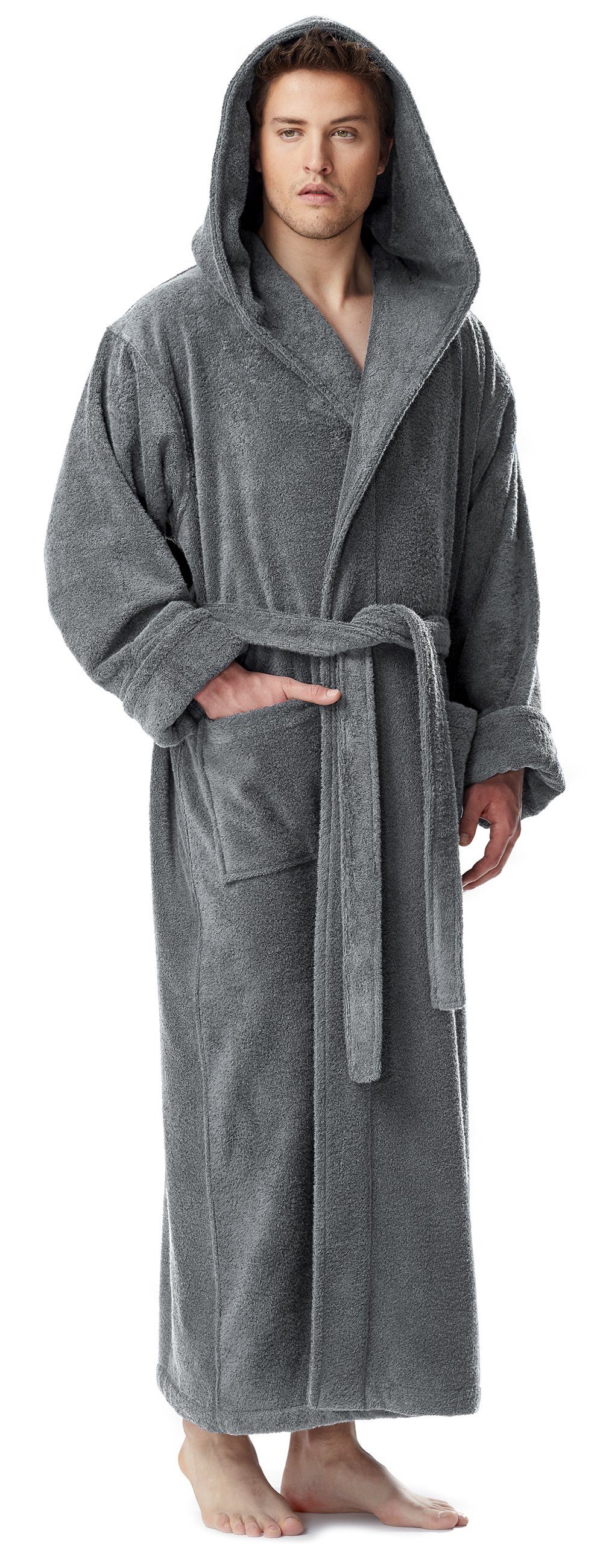 Arus Herrenbademantel Hood'n Full, 100% Baumwolle, günstig online kaufen
