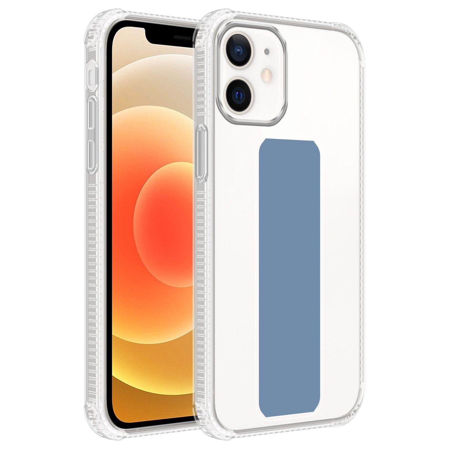 Cadorabo Handyhülle für iPhone 11 Hülle Apple iPhone 11, Schutzhülle - TPU Silikon Hülle - mit Halterung - Standfunktion