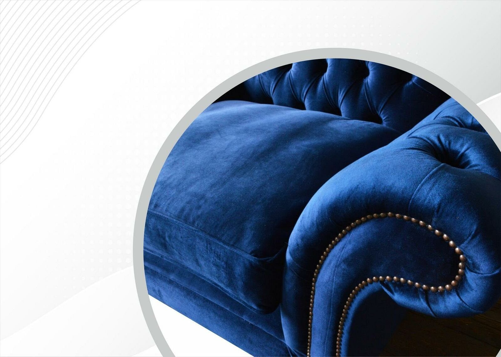 Ohrensessel Chesterfield Polster Design JVmoebel Fernseh Chesterfield-Sessel, Couch Sofa Sessel
