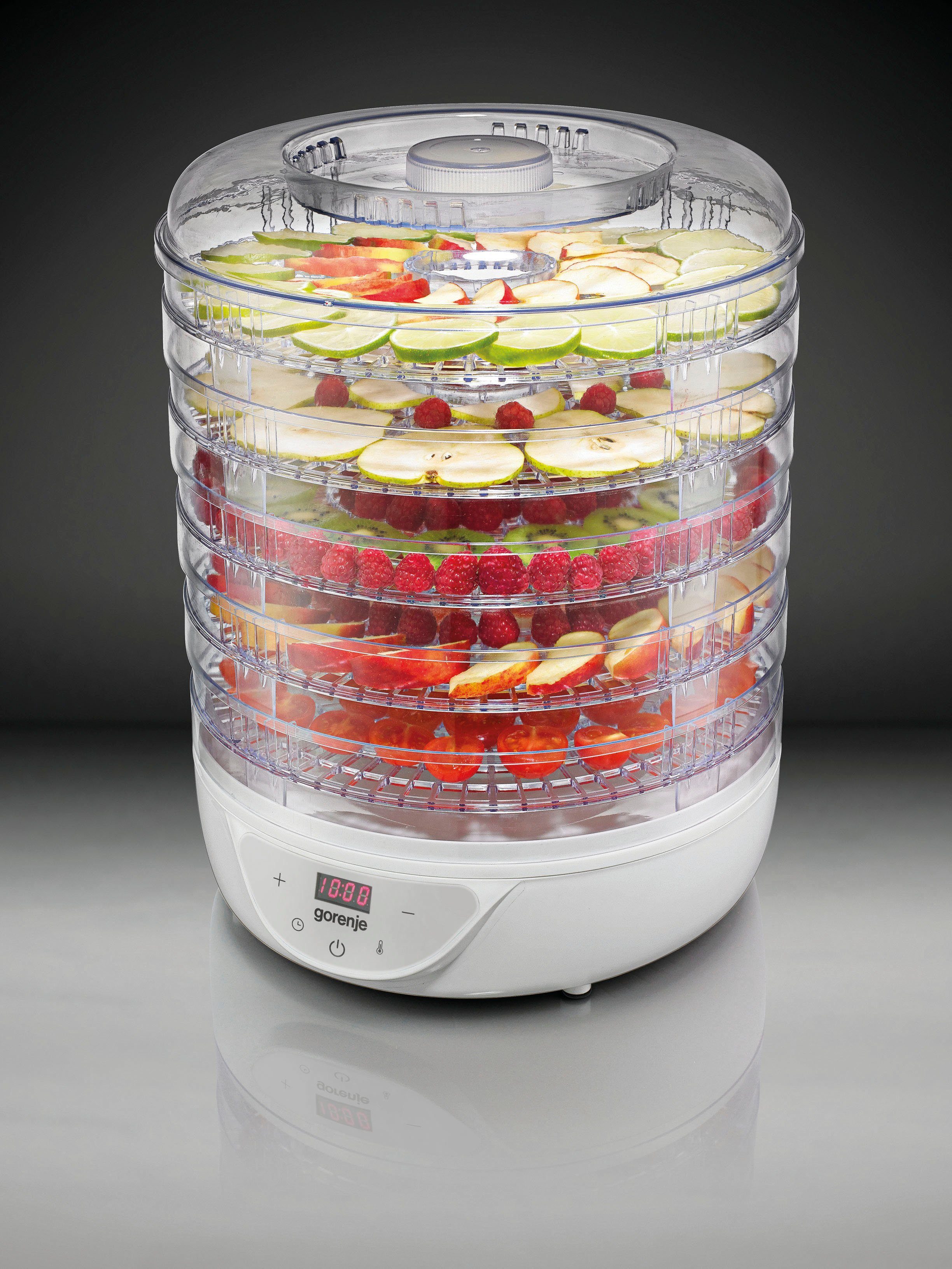 GORENJE Dörrautomat FDK24DW 380 W, 1 Etagen, 5 Trocknungsflächen