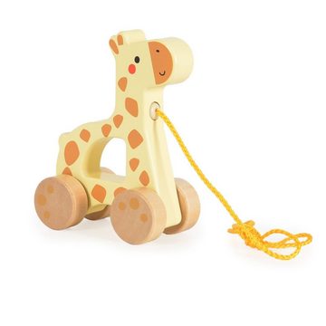 Tooky Toy Nachziehspielzeug Nachziehspielzeug Holztier, mit 4 Rädern, Ziehschnur, ab 18 Monate