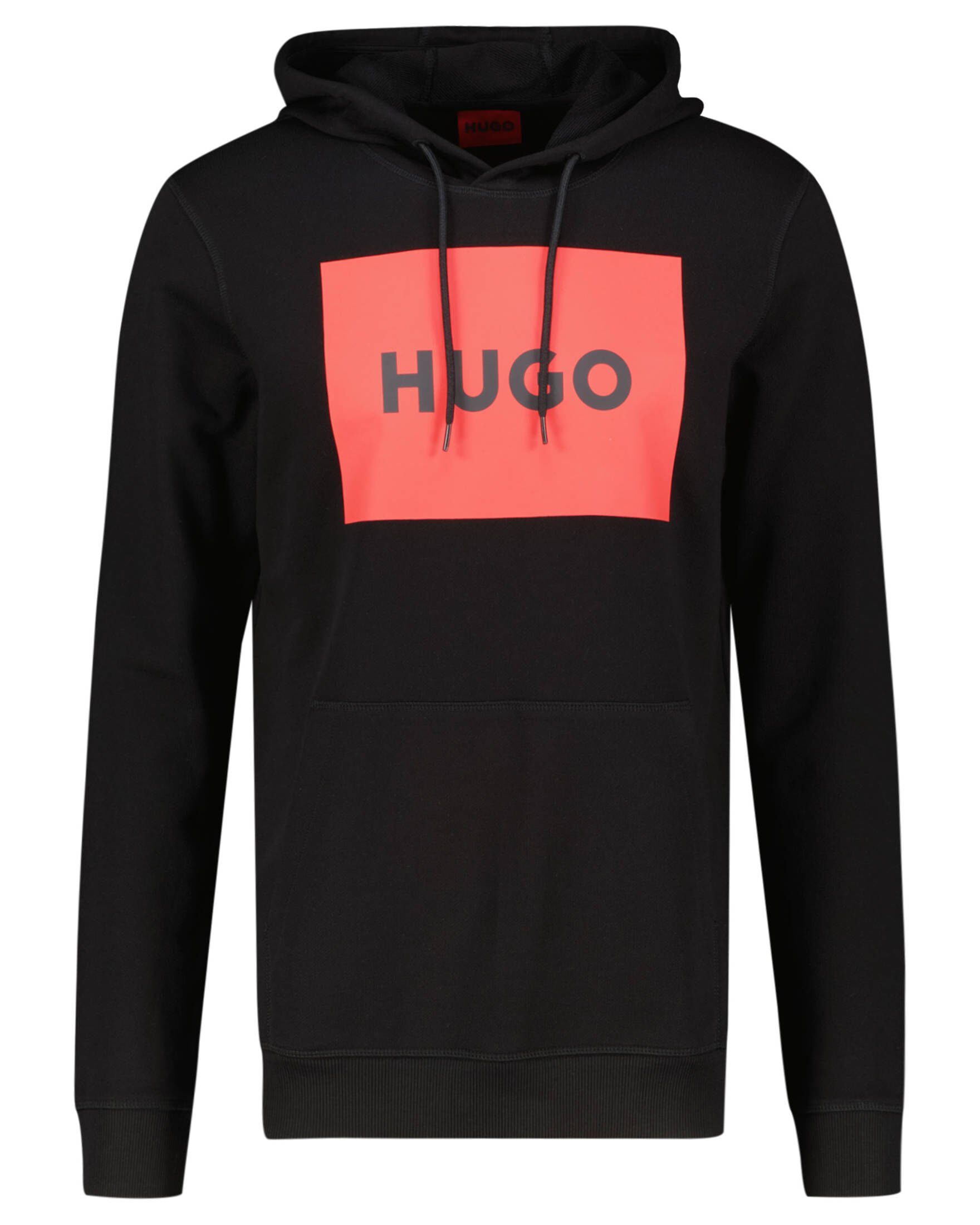 HUGO Sweatshirt schwarz Fit Hoodie Regular (1-tlg) (15) DURATSCHI223 Herren