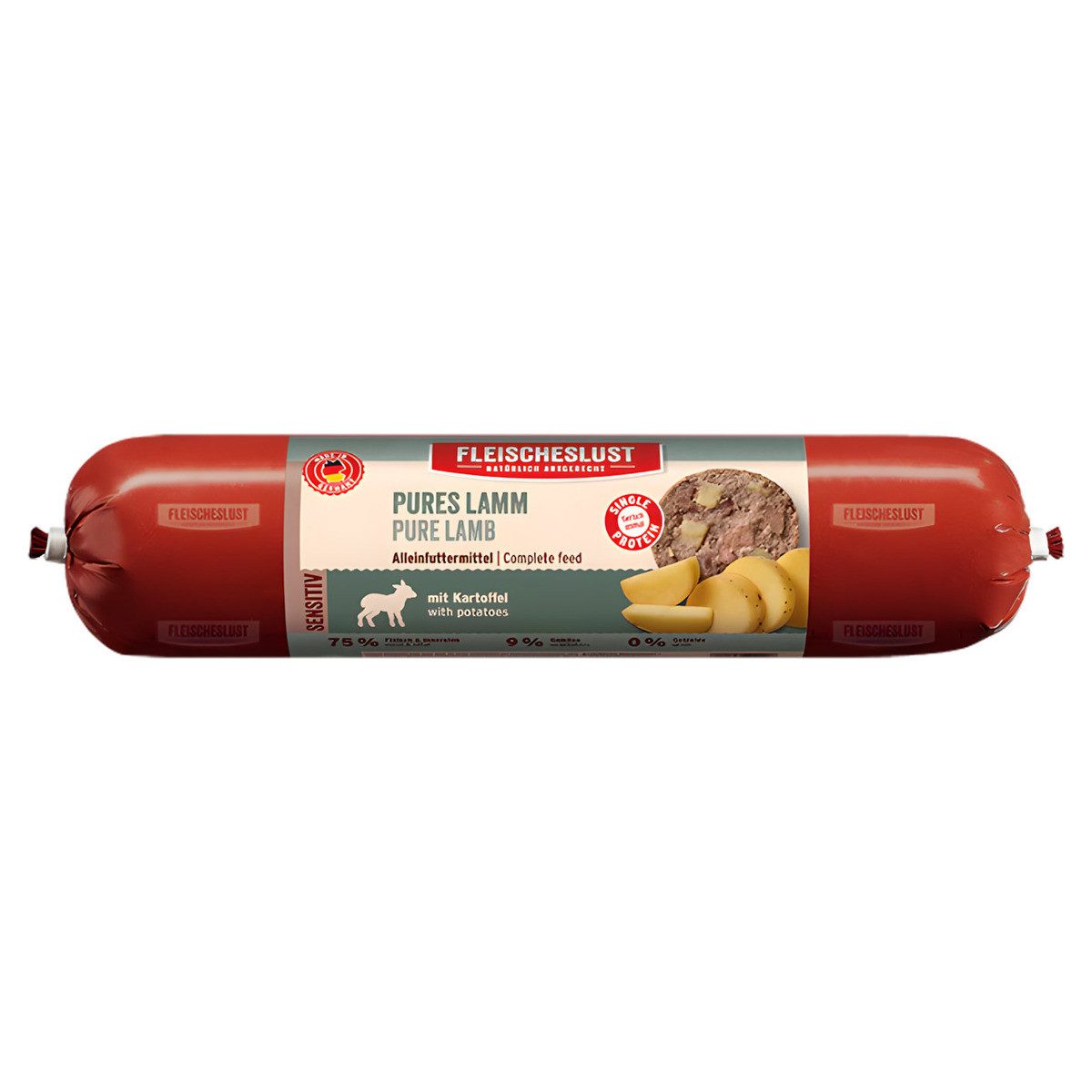 Fleischeslust Sensitiv Pures Lamm mit Kartoffel 400 g, Nassfutter für: Hund