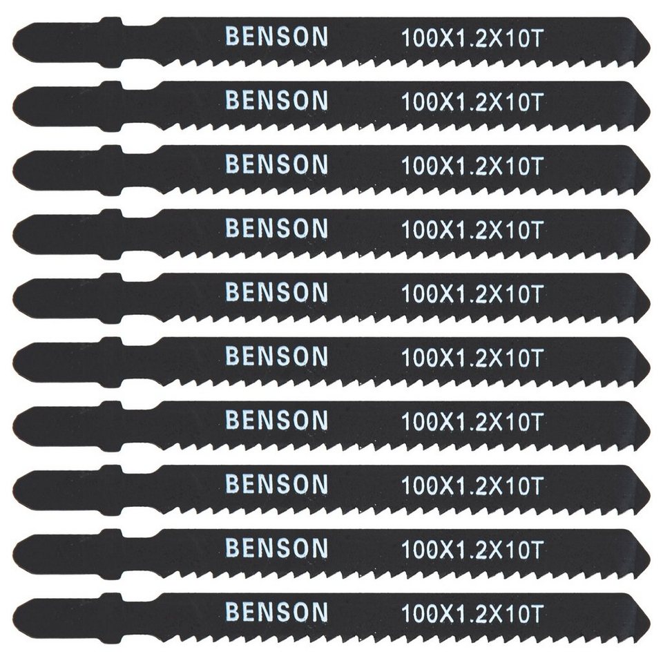 BENSON Sägeblatt 10x Stichsägeblätter T-Schaft Sägeblatt Holz Laminat Bosch  Makita (10-St), für, Bosch, Makita, Profi, Blatt