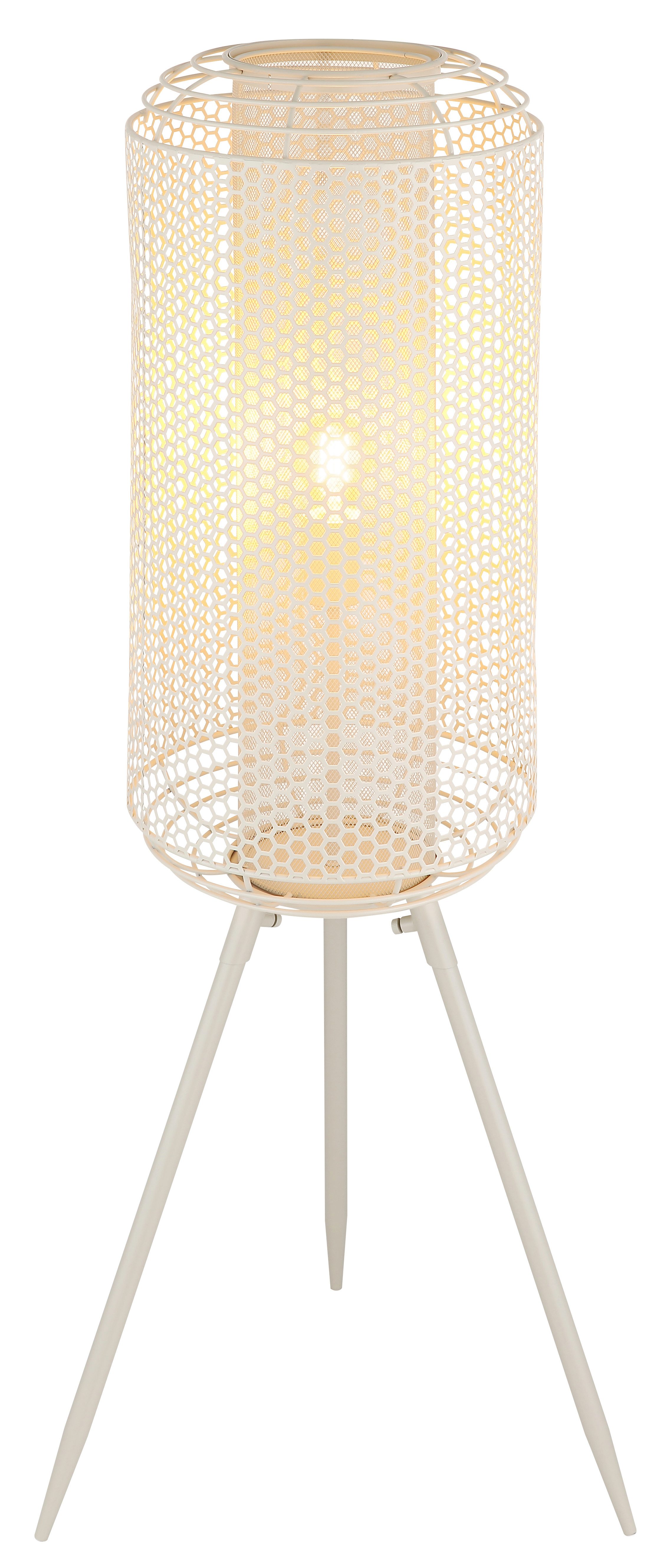 NOWA Stehlampe DENTON, ohne Leuchtmittel, Stehleuchte cremefarben Design Lampe Wohnzimmer Schlafzimmer