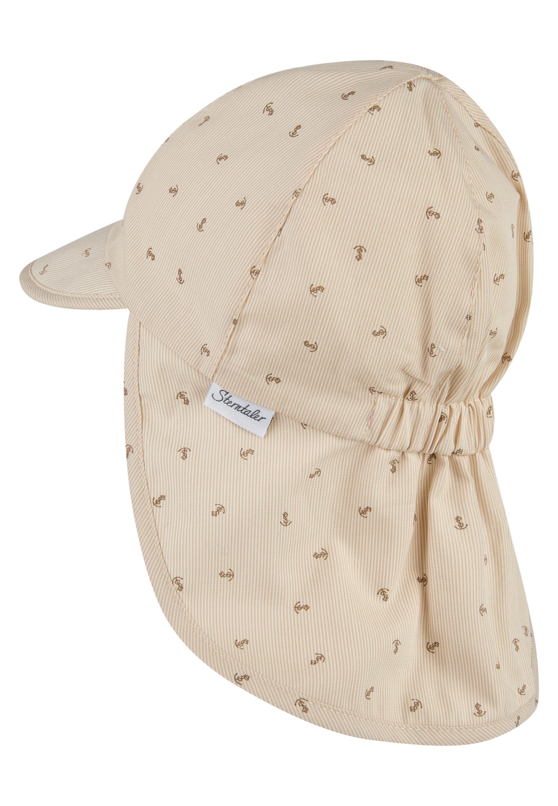 Sterntaler® Schirmmütze Schirmmütze mit Nackenschutz Anker (1-St) Schirmmütze aus Baumwolle mit Ankerdruck, Nackenschutz, Bio-Futter