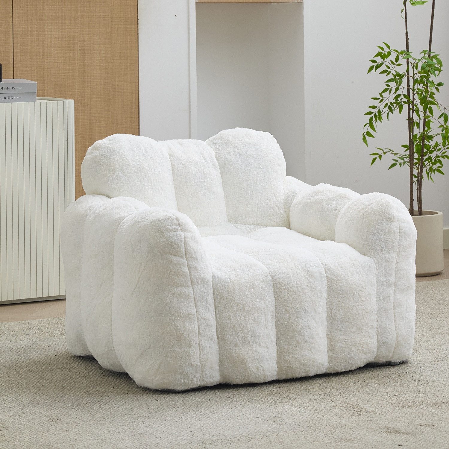 ANYSUN Sitzsack Kompakt-Sofa,Love Bean Bag, Sitzsitz für Erwachsene, Lesesessel (flauschiger bequemer Sessel,mit herzförmiger Rückenlehne), für Schlafzimmer, Wohnzimmer, Arbeitszimmer, Spielen