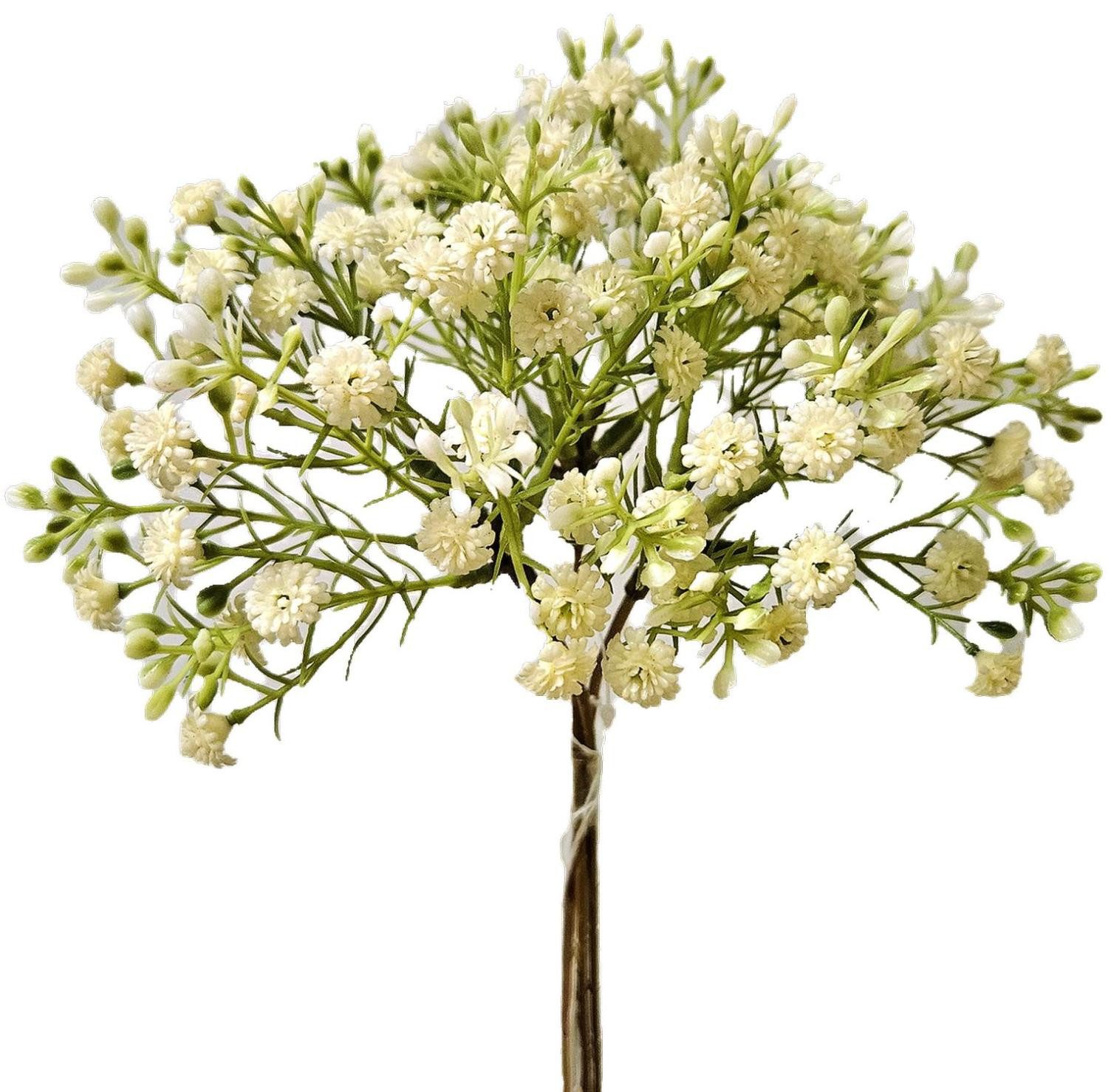 Kunstblumenstrauß Künstlicher Schleierkraut Bund Cecilia, Creme-weiß, 30cm Schleierkraut, artplants, Höhe 30.0 cm