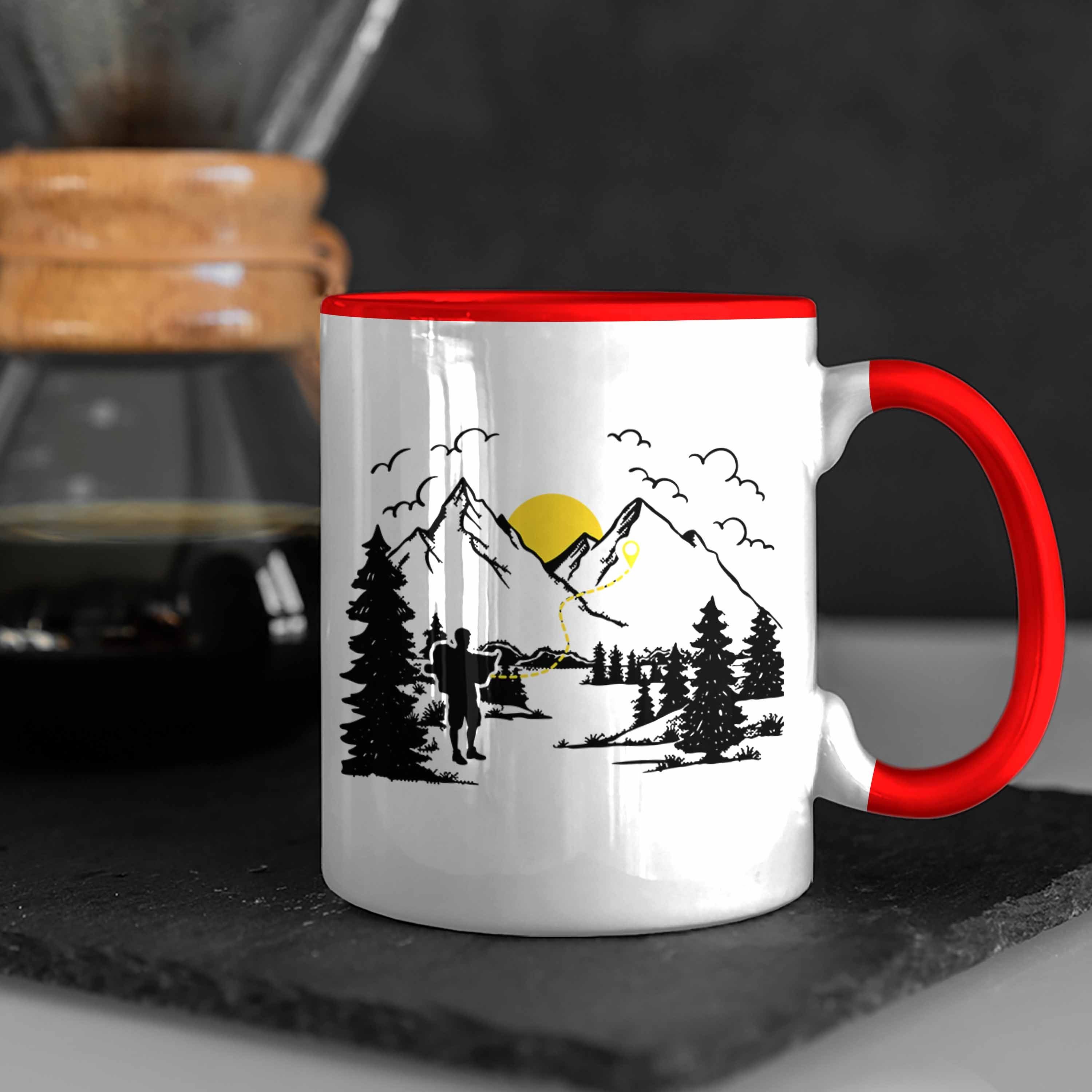 GPS-Schnitzeljag Geocacher Tasse Geburtstag Geschenk Trendation - Rot Tasse Trendation Pfadfinder Geocaching Geschenkidee