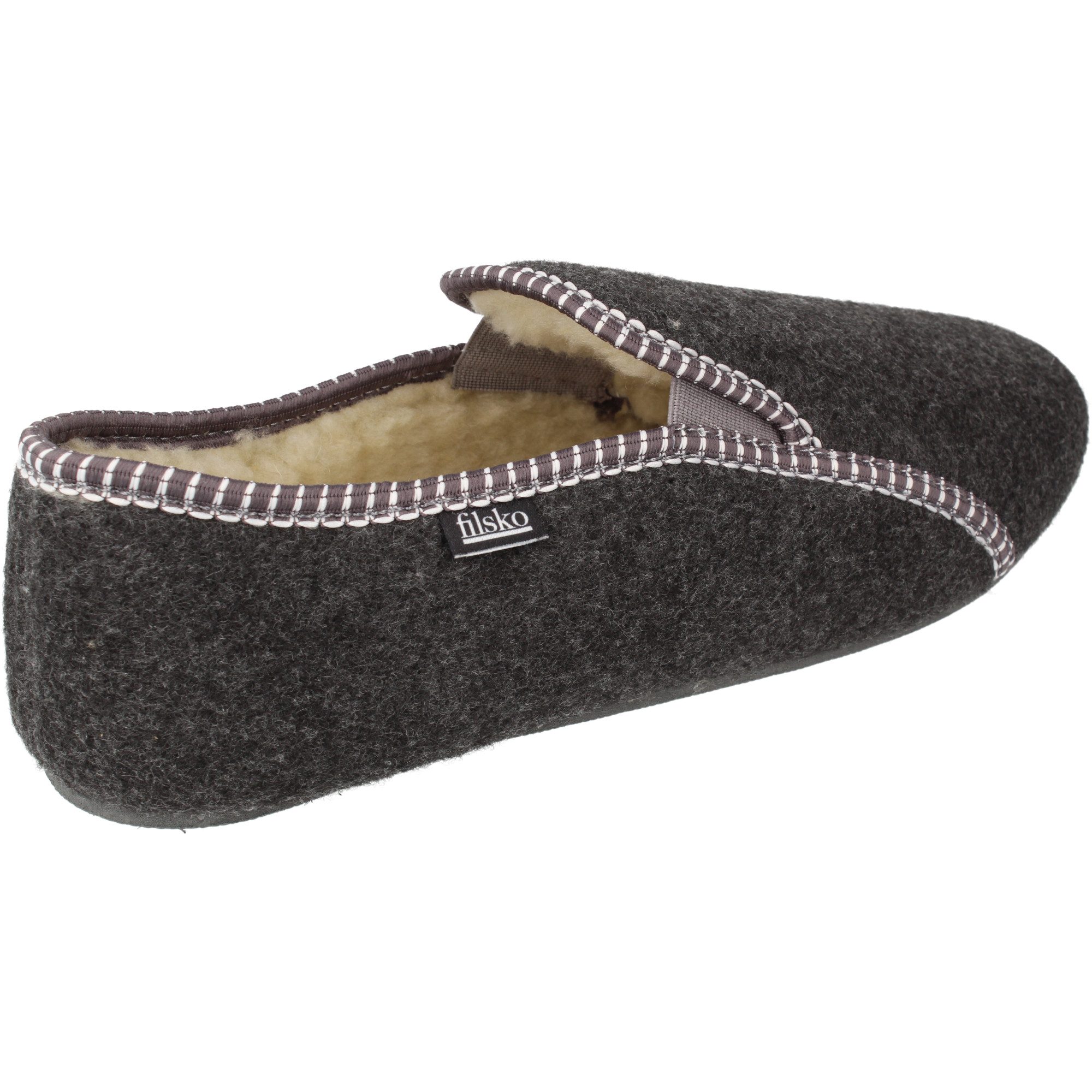 filsko Balk Herren Filz Hausschuh mit Gummisohle, zum schlupfen, Slip-On – Bild 5 von 5