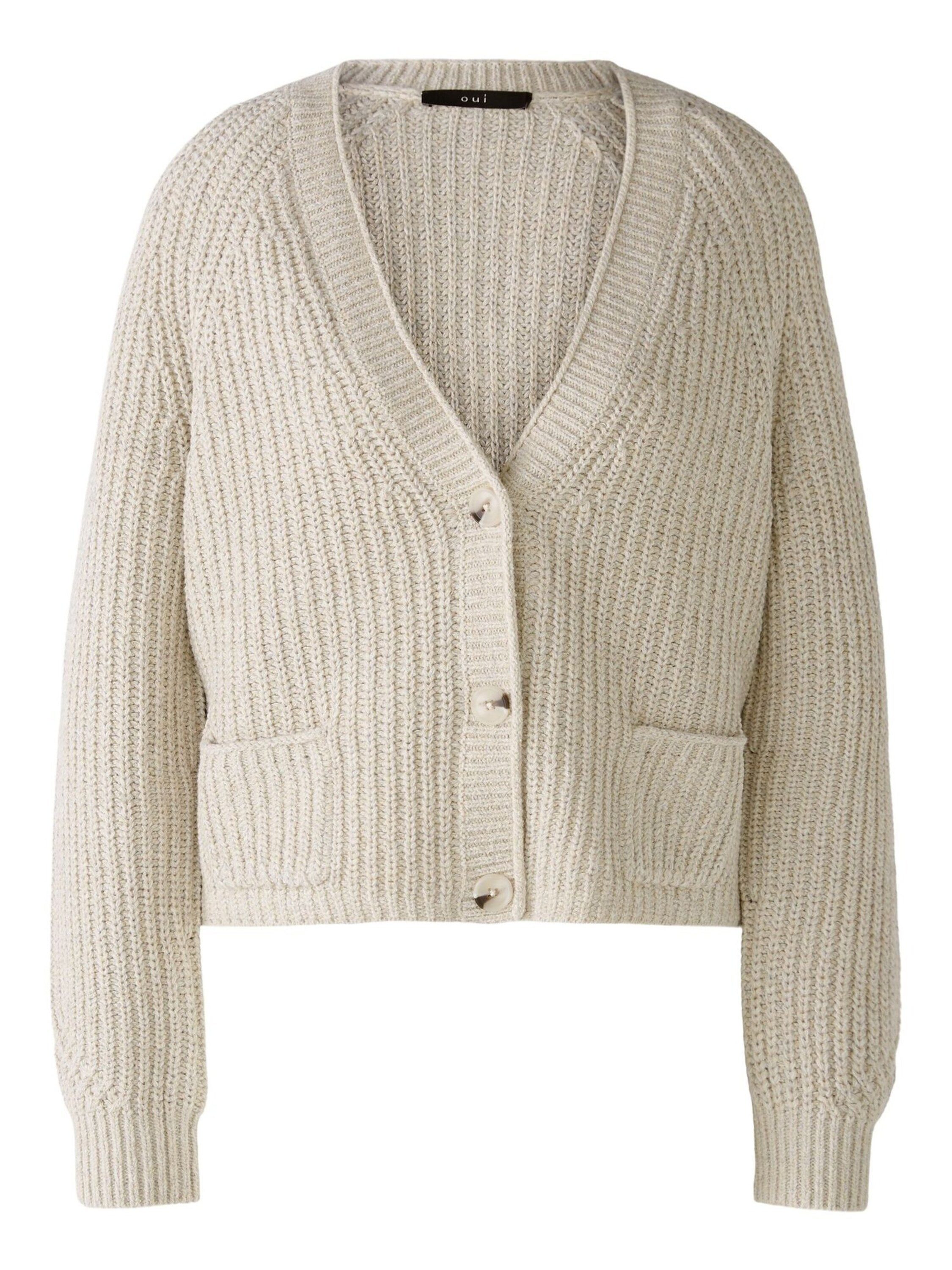 Oui Strickjacke Lafonya (1-tlg) Plain/ohne Details