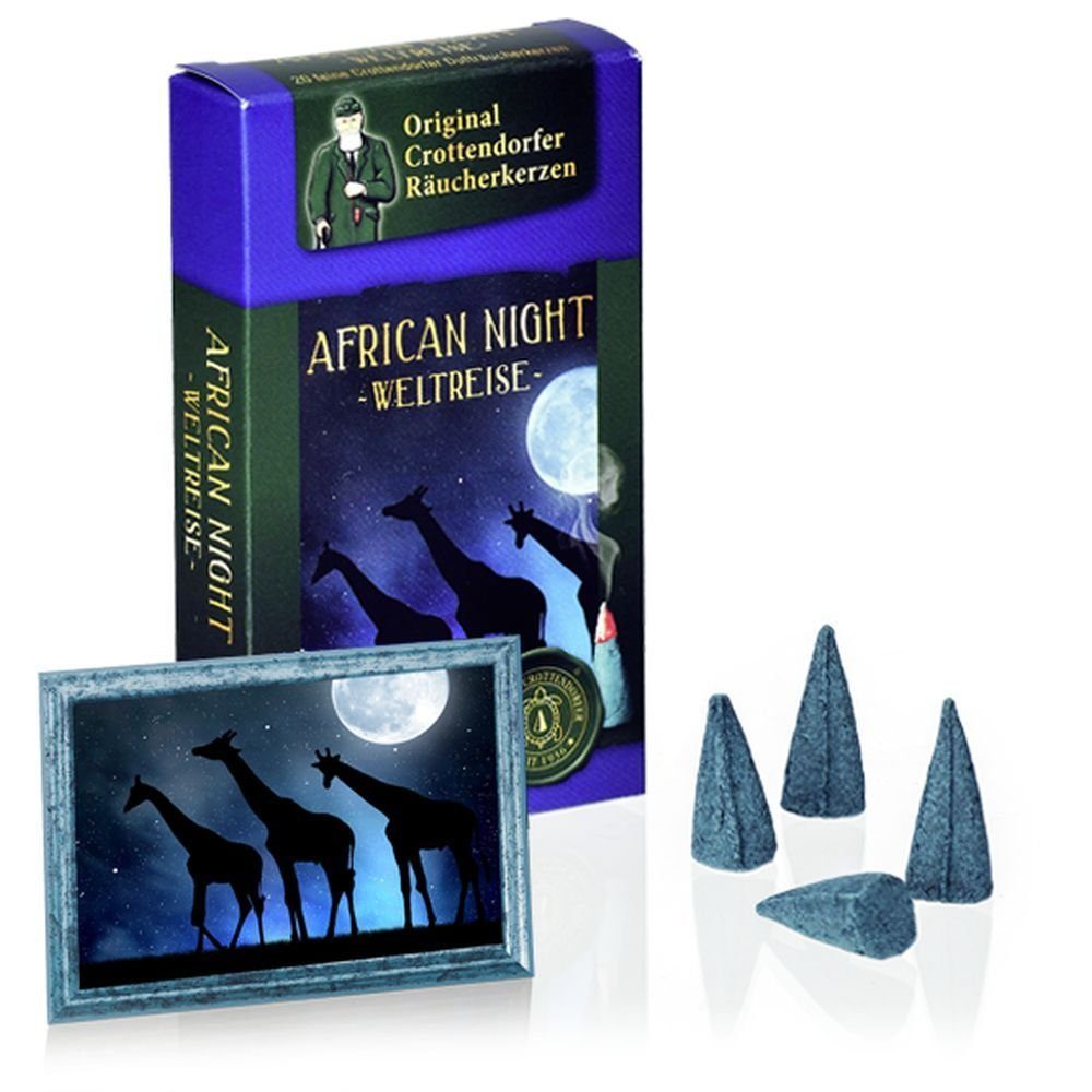 Crottendorfer Räuchermännchen 1 Päckchen Räucherkerzen- Weltreise - African Night - 20er Packung