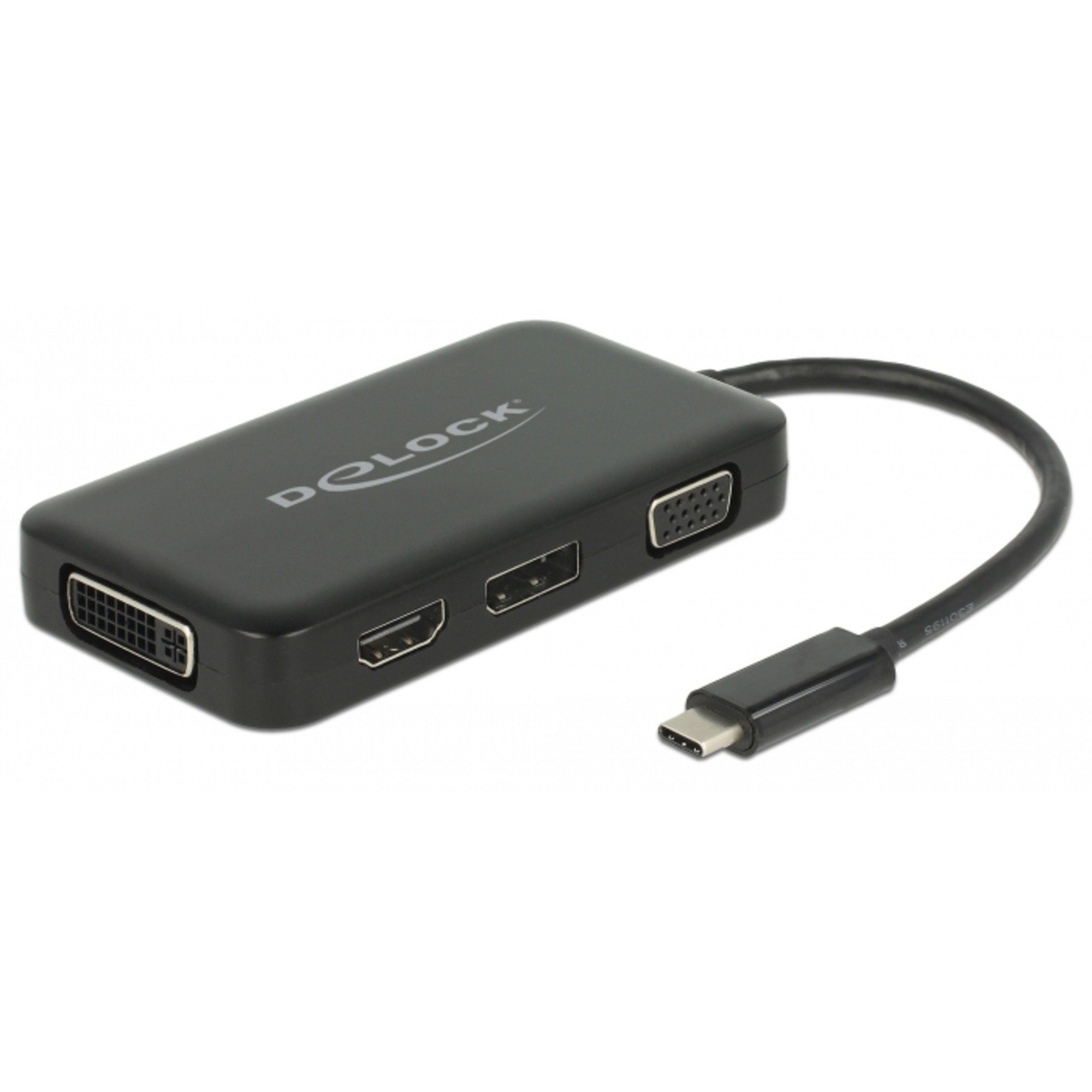 DeLOCK USB Adapter, USB-C Stecker > VGA + HDMI + Computer-Kabel