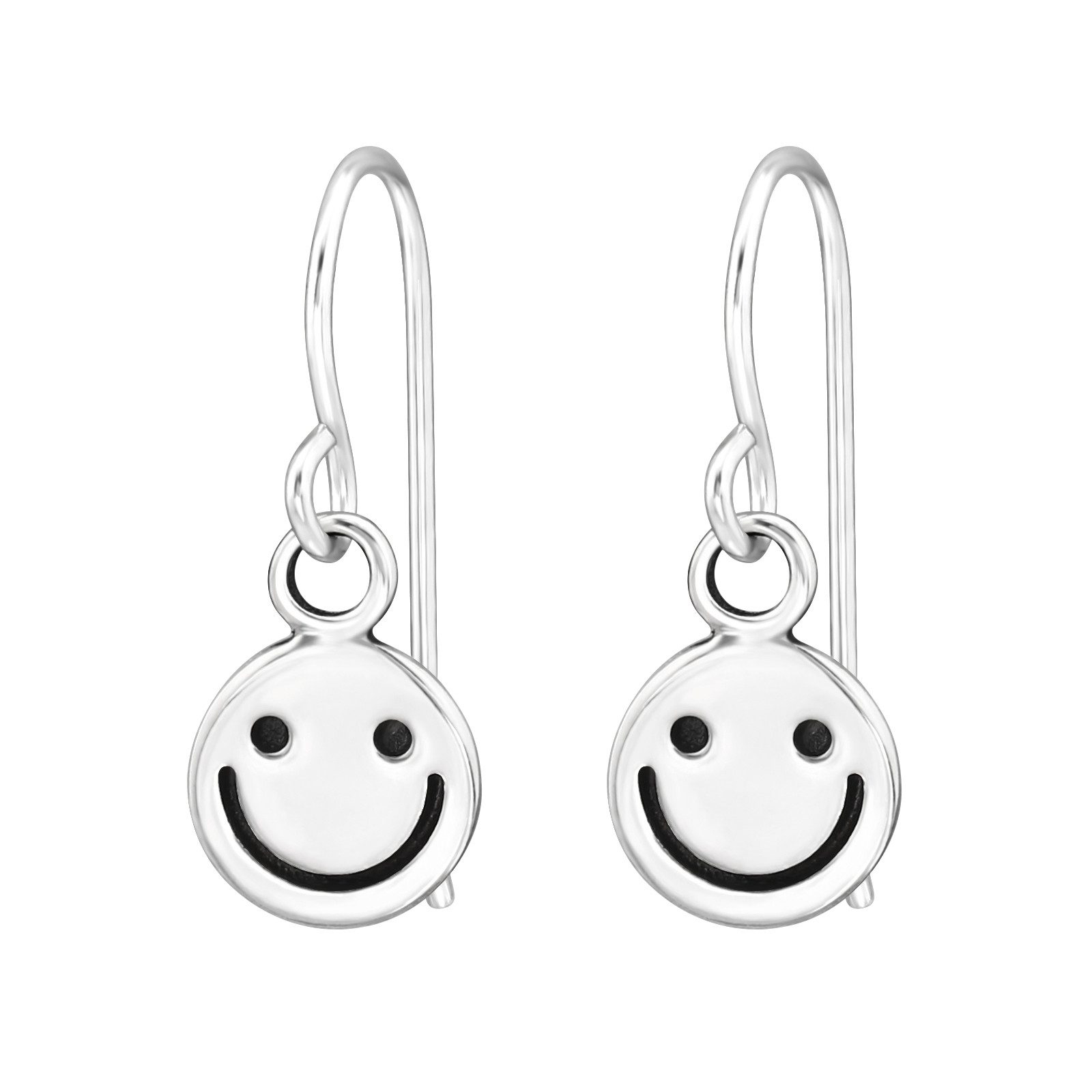 Ohrring-Set Ohrhänger lachender Smiley aus 925 Silber Damen
