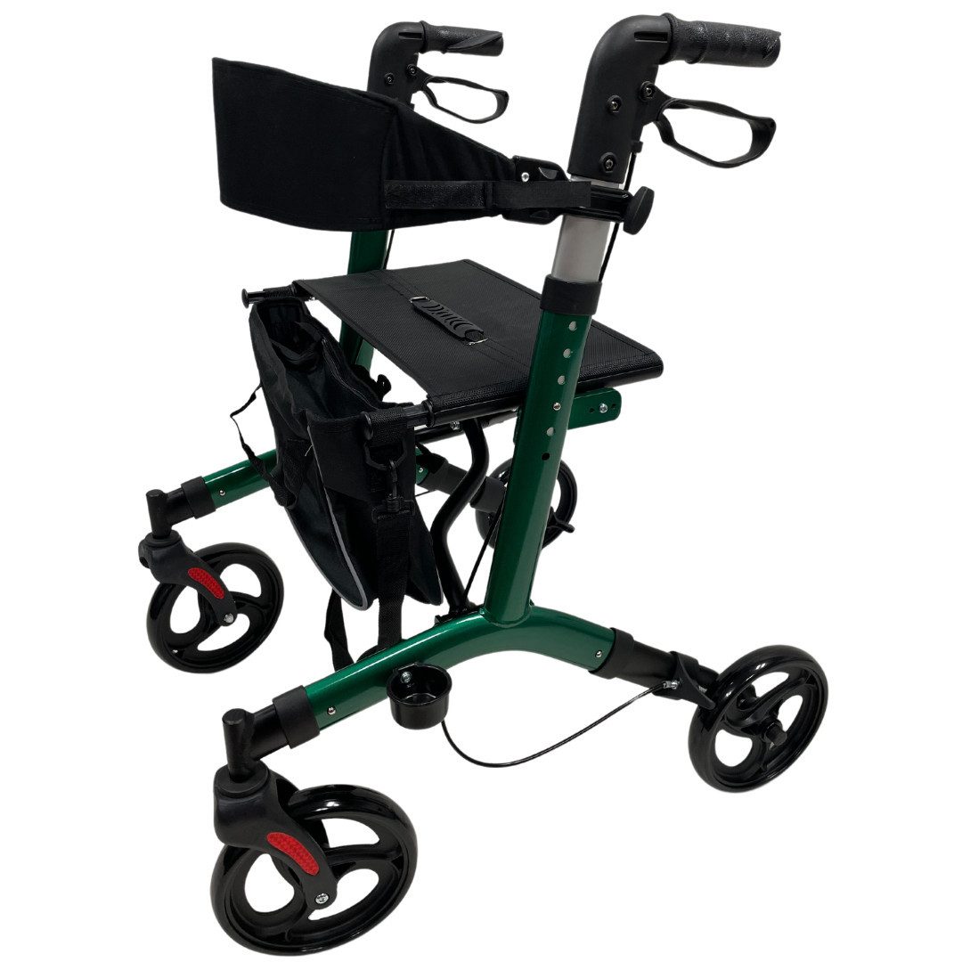 abc HOME Rollator Leichtgewicht 7,3kg Alu, Ankipphilfe, klappbar, bis 130 kg