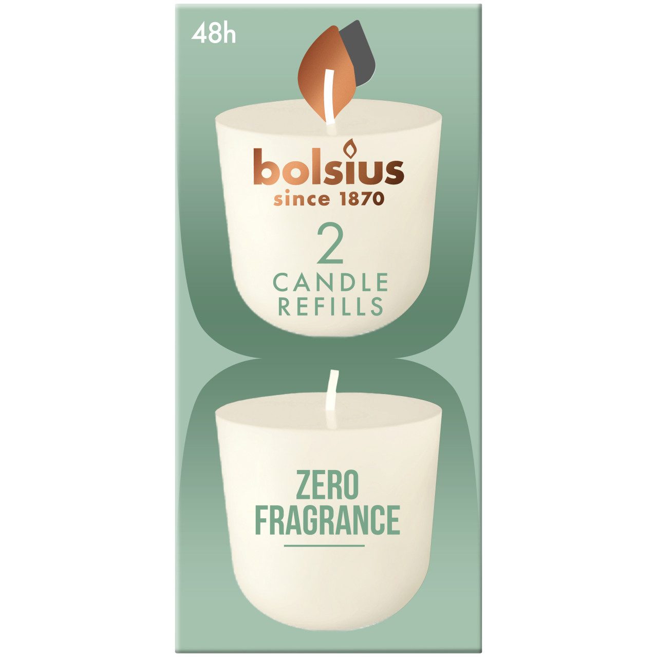 Bolsius Formkerze Bolsius Cleanlight Nachfüller 2er Pack ohne Duft
