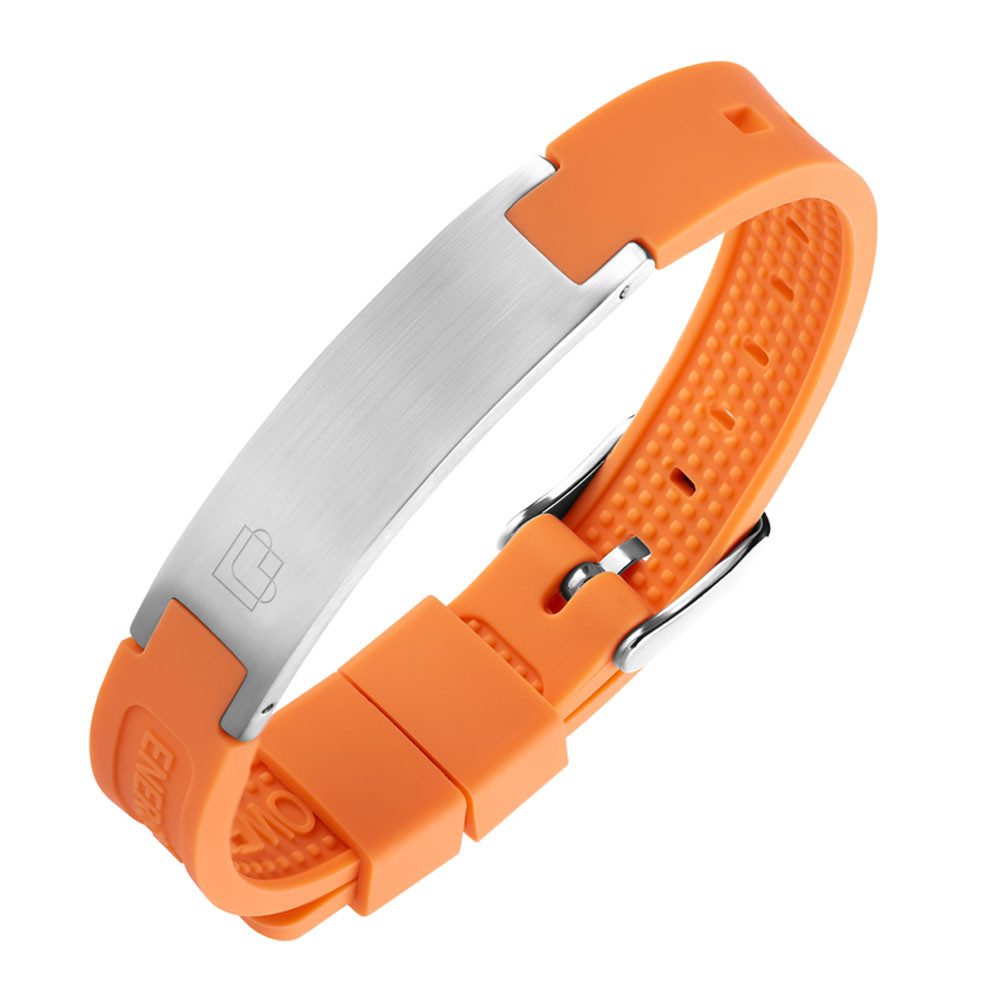 Lunavit Armband Lunavit Magnet Silikonarmband Sporty Orange günstig online kaufen