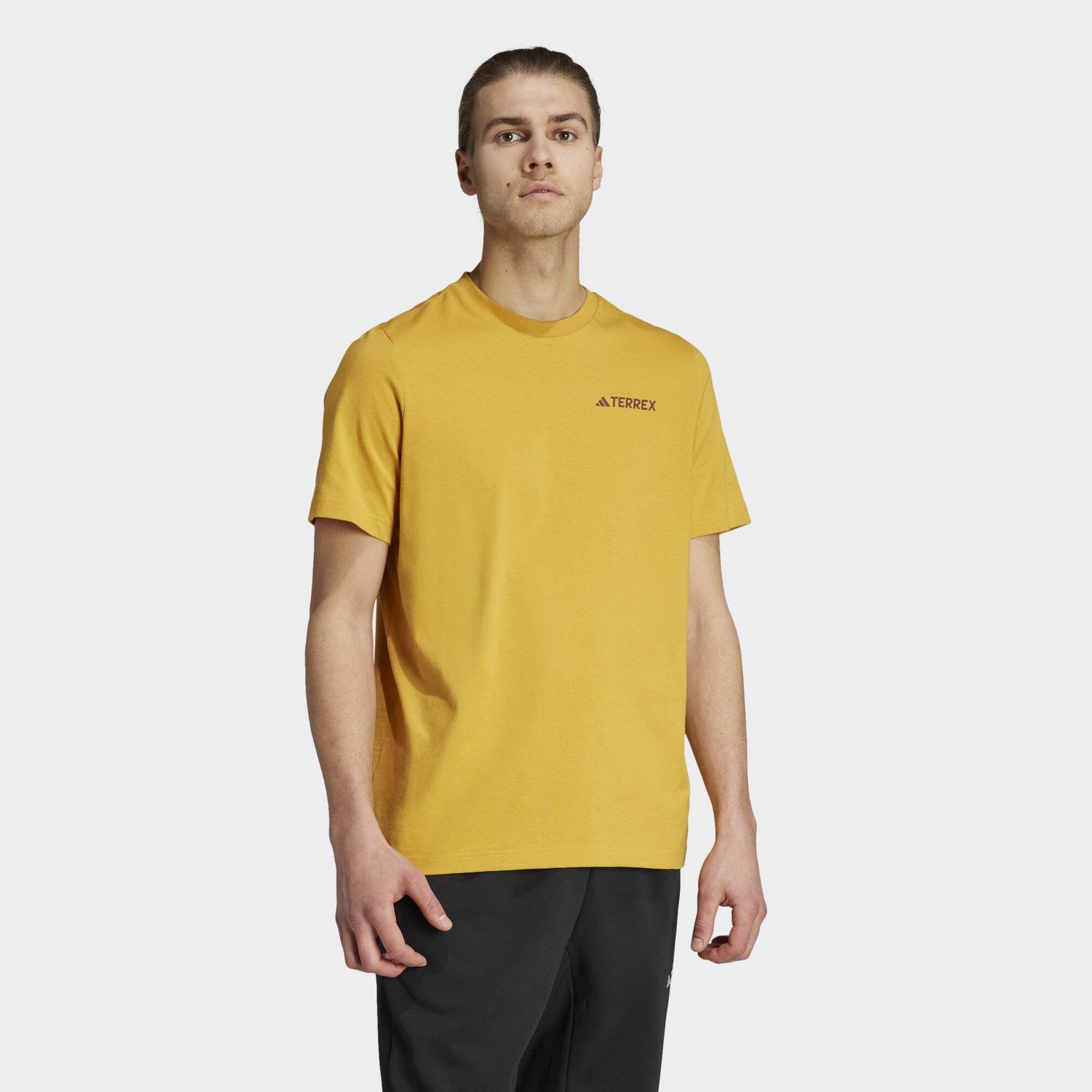 adidas TERREX Funktionsshirt TERREX GRAPHIC ALTITUDE T-SHIRT, Dieses Model  ist 185 cm groß und trägt Größe