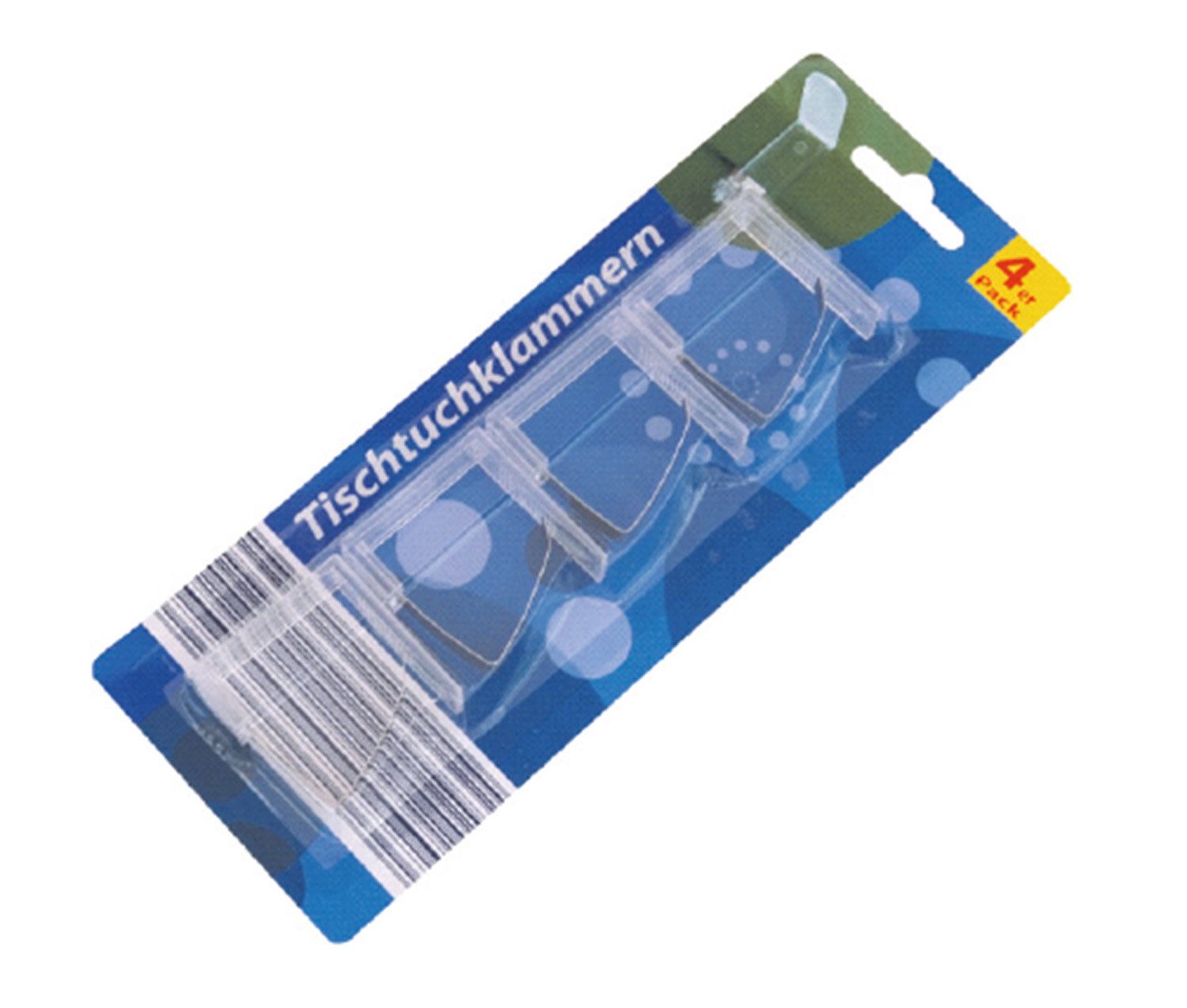 Global Partner Tischtuchklammer Tischtuch-Klammern, 4er Set, (Stück, 4-tlg., Tischtuchklammern), Tischdeckenhalter Tischdeckenklammern Tischhalter Tischklammern