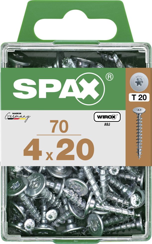 SPAX Holzbauschraube Spax Möbelbauschrauben 4.0 x 20 mm TX 20 - 70 Stk.