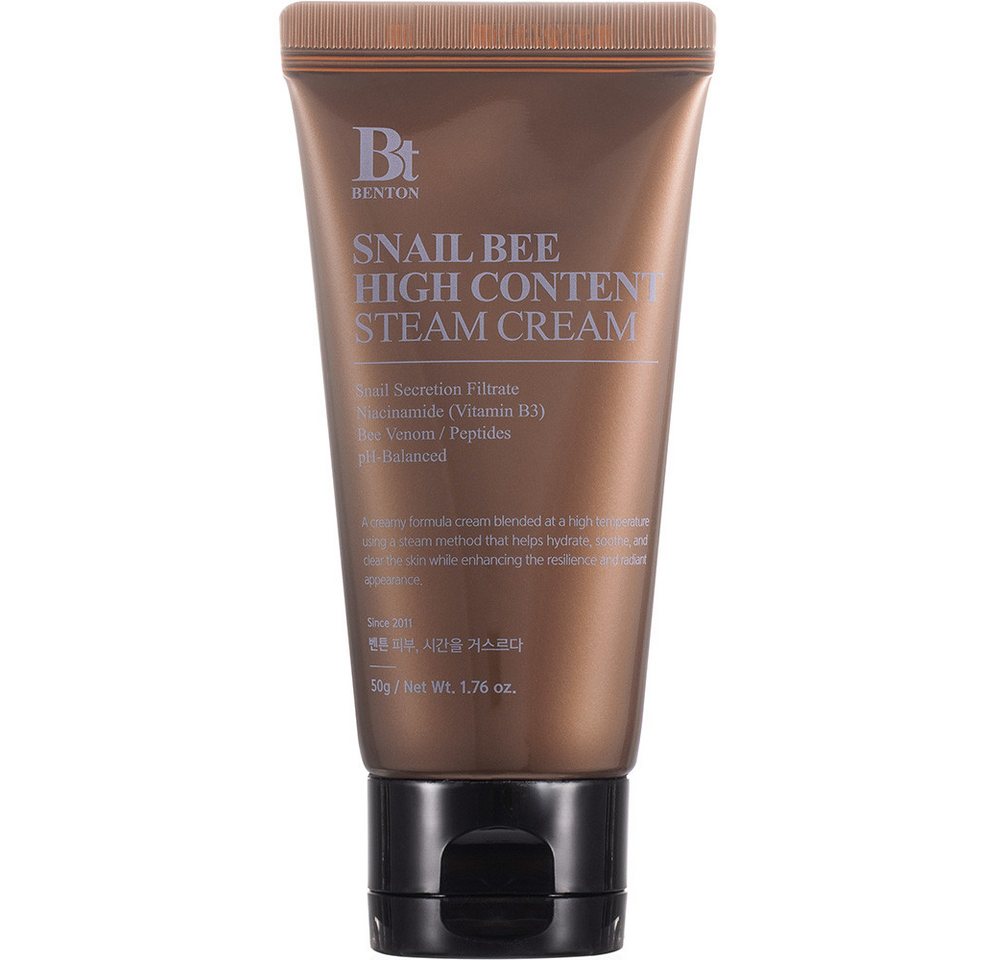 Benton Feuchtigkeitscreme SNAIL BEE HIGH CONTENT STEAM CREAM, intensive Feuchtigkeitscreme für anspruchsvolle und reife Haut