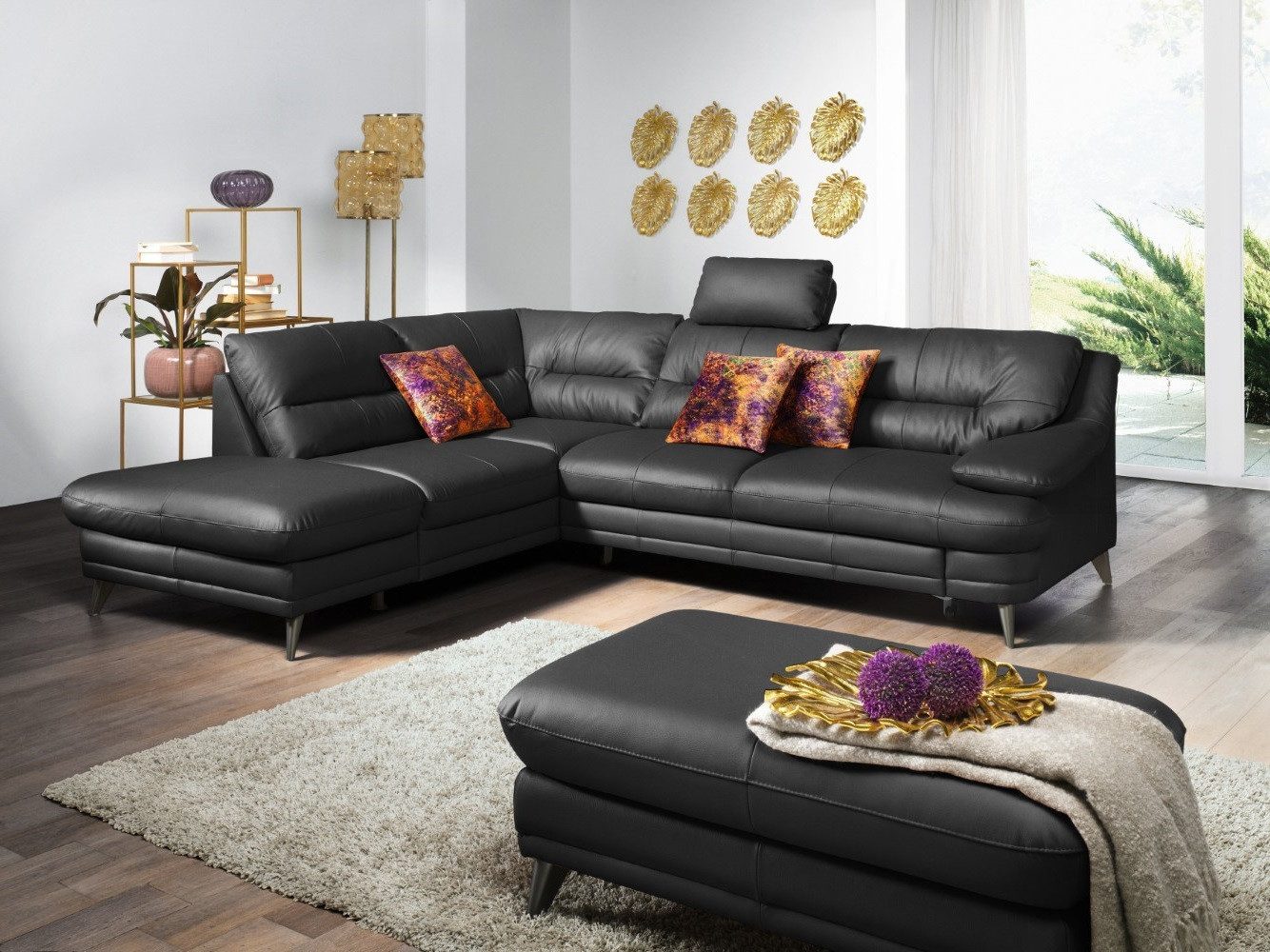 COTTA Ecksofa Bologna, optional mit Schlaffunktion, Bettkasten