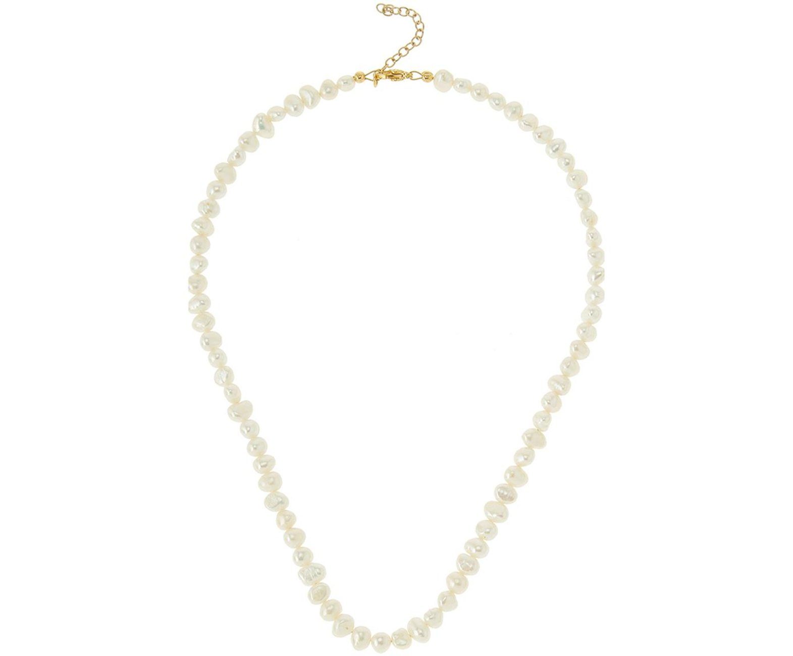Damen Schmuck Gemshine Perlenkette Zuchtperlen, 925 Silber oder vergoldet