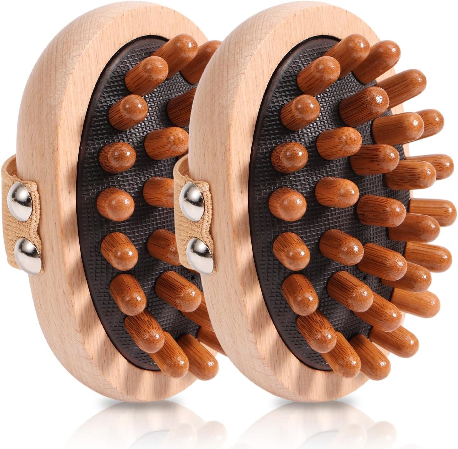 FELIXLEO Gesichtsreinigungsbürste Meridian Druckbürste Holz 2 Stück Körpermassage Bürste, 1-tlg.