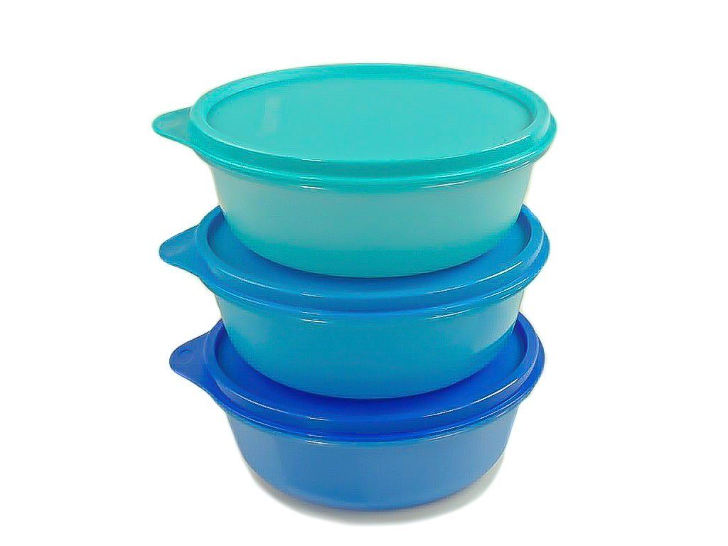 TUPPERWARE Frischhaltedose Hit-Parade 630ml dunkelblau+hellblau+ türkis