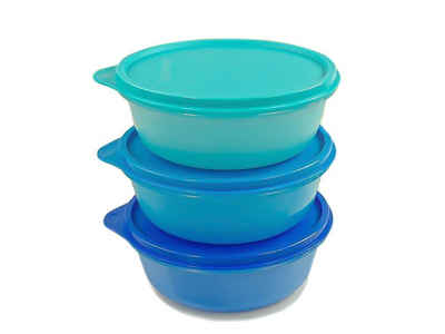 TUPPERWARE Frischhaltedose TUPPERWARE Kühlschrank Hit-Parade 630ml dunkelblau+hellblau+ türkis