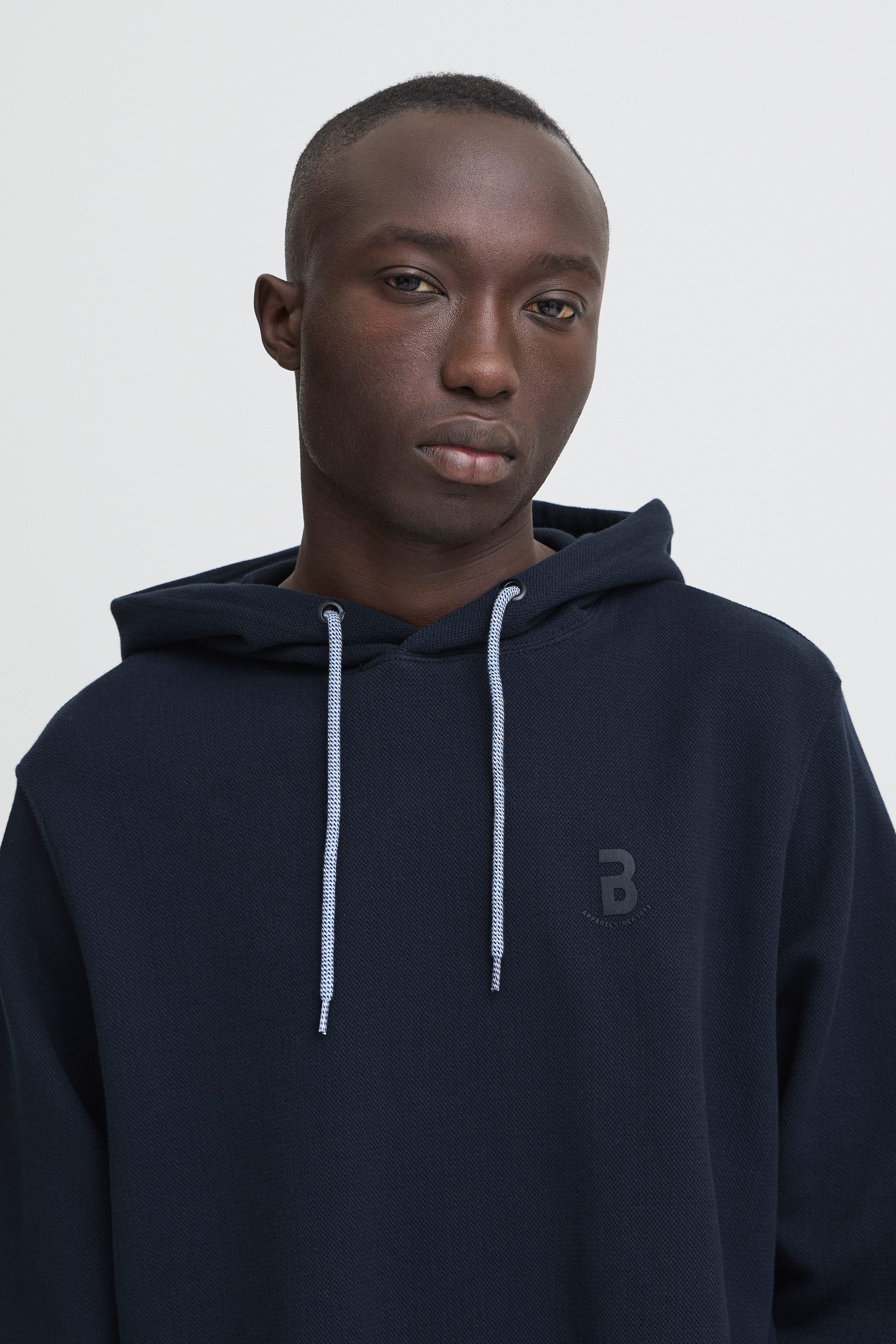 Blend Kapuzensweatshirt BHJUMA PIQUE SWEAT aus Baumwolle und Polyester, Regular Fit, ohne Verschluss