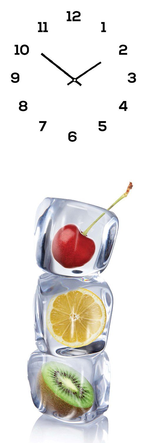 Levandeo® Wanduhr (Wanduhr aus Glas 20x60cm günstig online kaufen