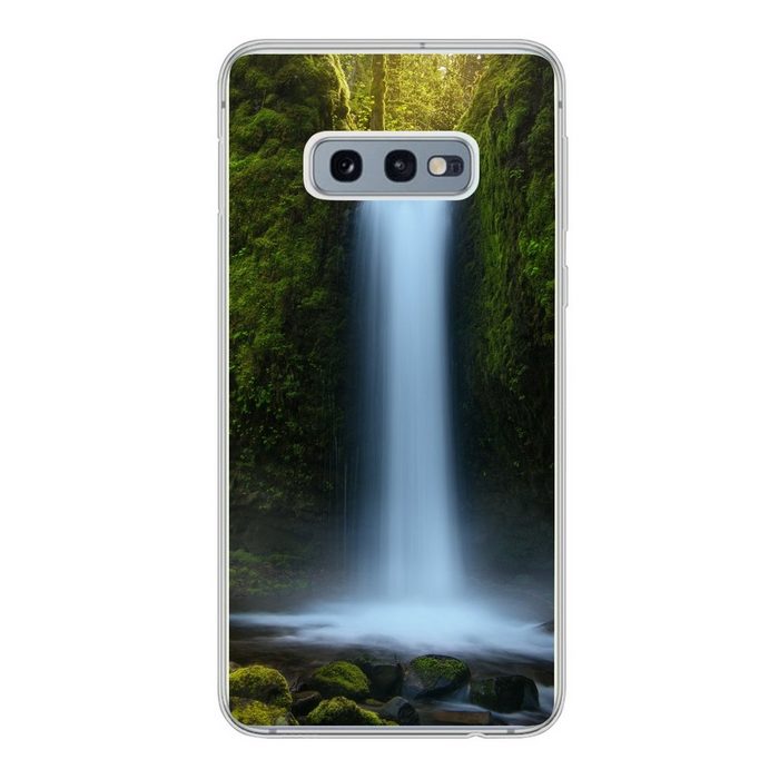 MuchoWow Handyhülle Dschungel - Wasserfall - Natur Phone Case Handyhülle Samsung Galaxy S10e Silikon Schutzhülle