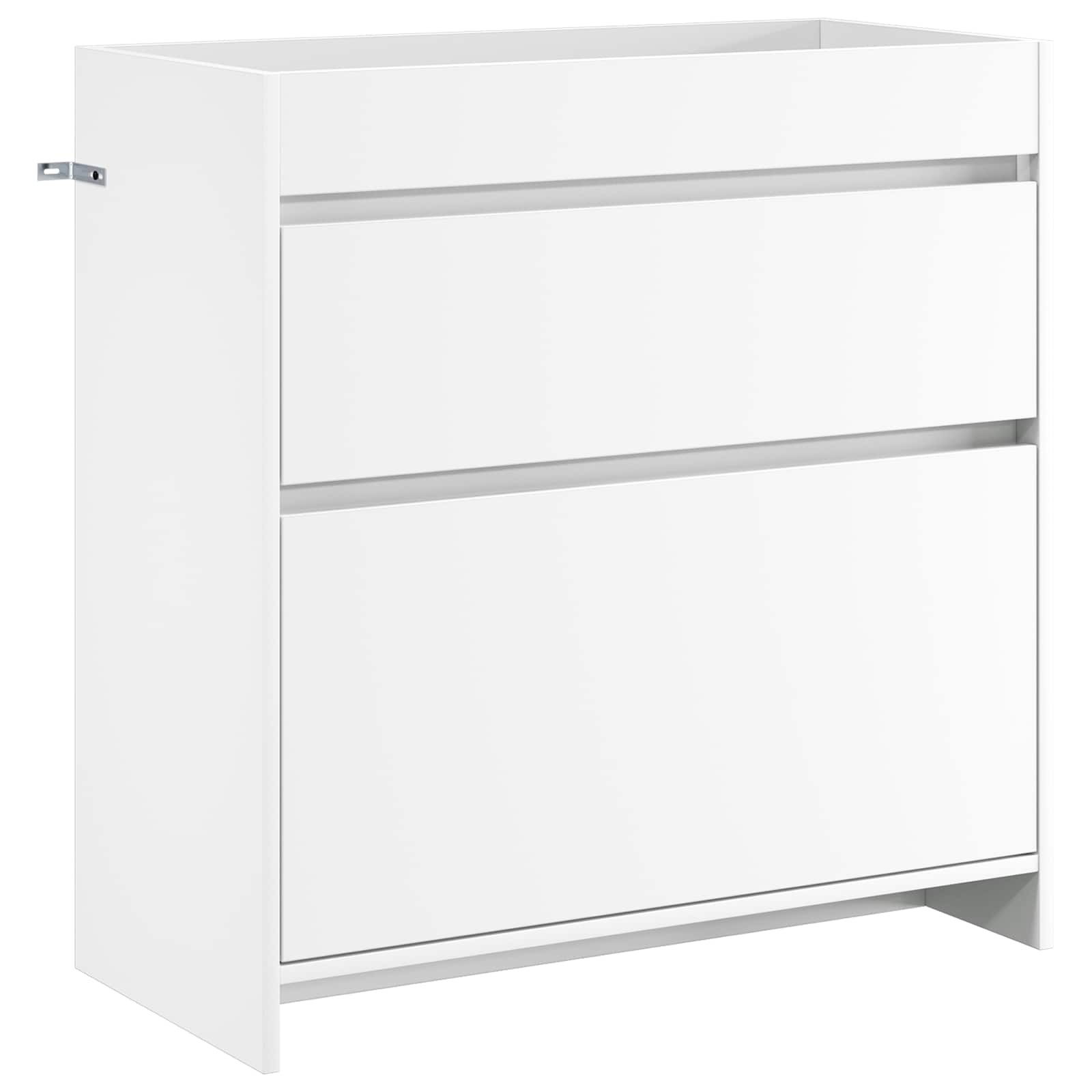 vidaXL Badezimmerspiegelschrank Badunterschrank Weiß 78,5 x 37,5 x 81 cm Holzwerkstoff (1-St)