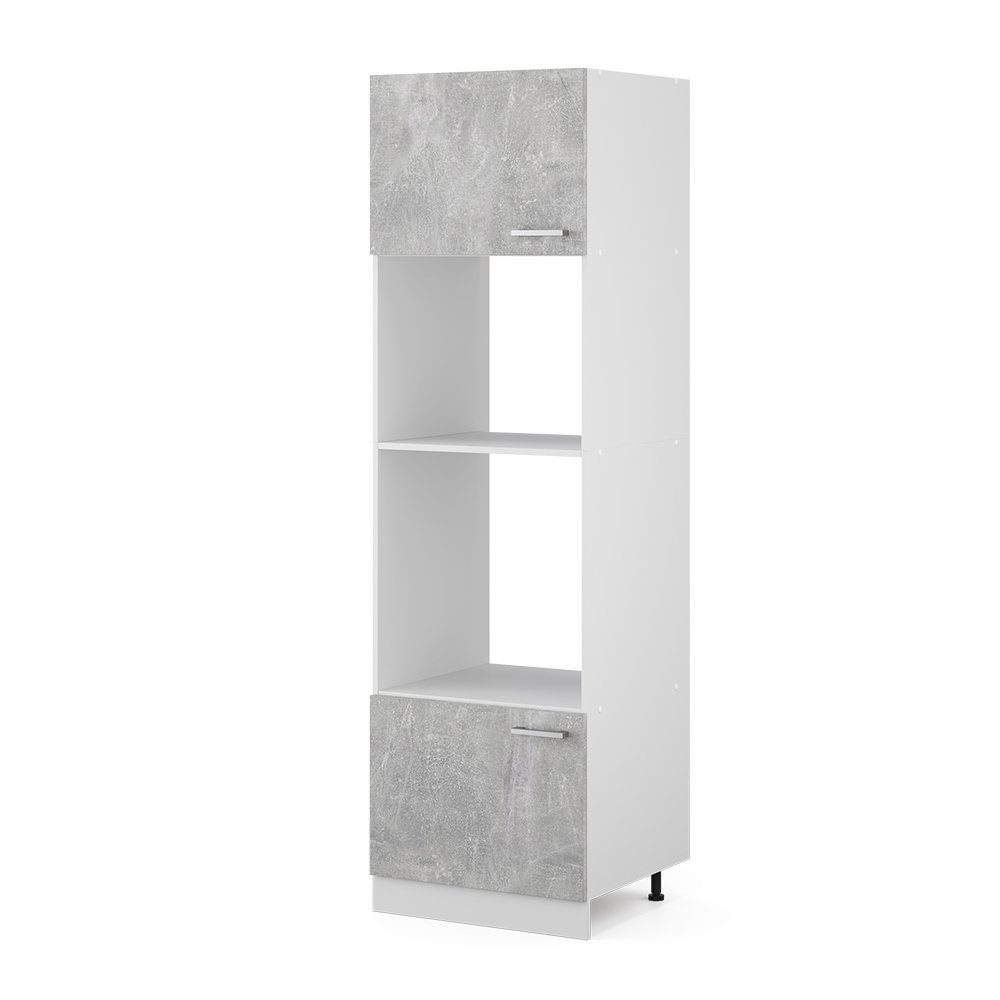Vicco Mikrowellenumbauschrank R-Line, Beton/Weiß, 60 cm günstig online kaufen