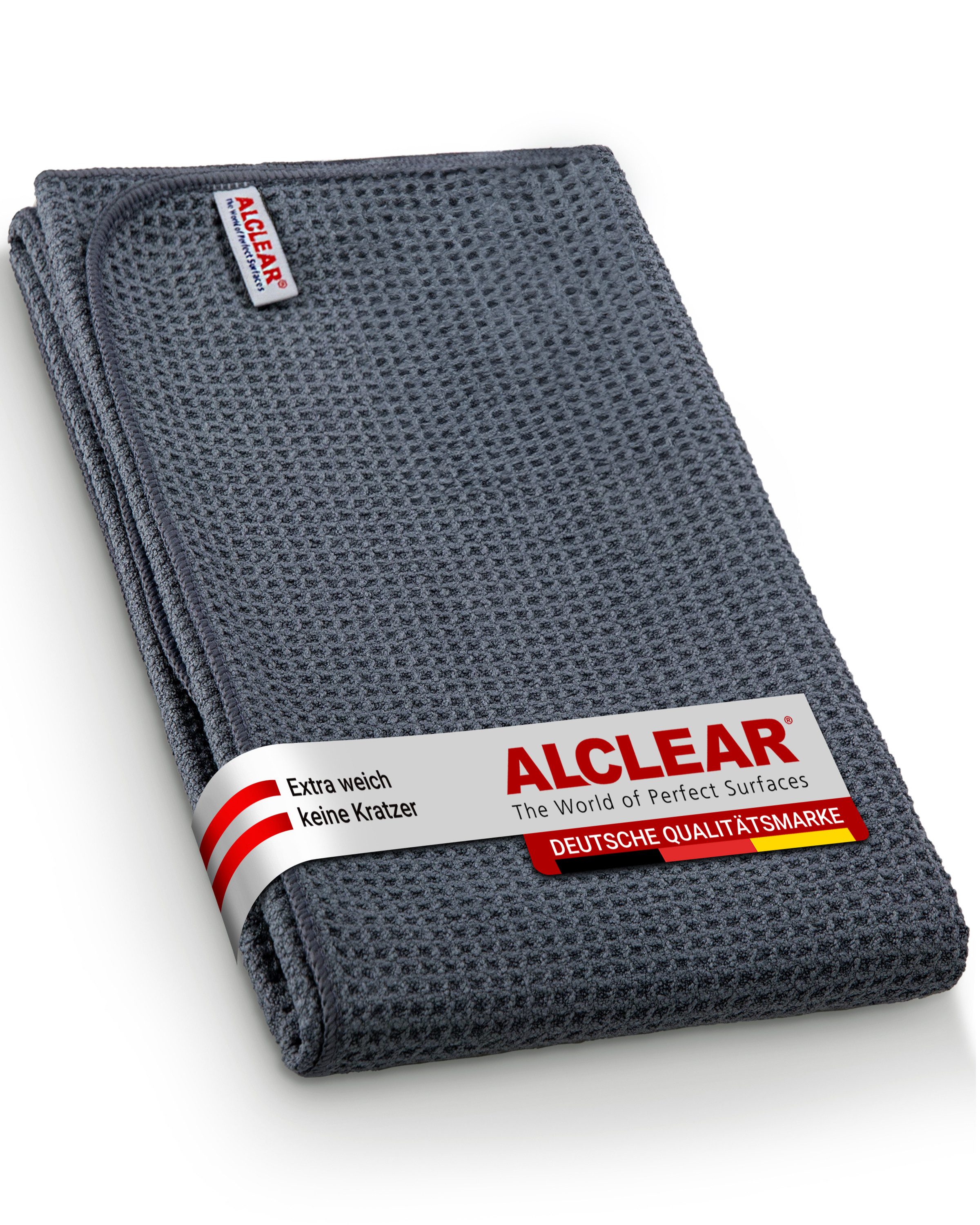 ALCLEAR 820901M Trockenwunder XXL Microfasertuch, 80x55 cm, Auto & Küche Mikrofasertuch (70% Polyester, 30% Polyamid, 55x80 cm)